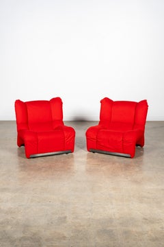 1970s Italian Sintra Bergère Lounge Chair by Tito Agnoli for Arflex