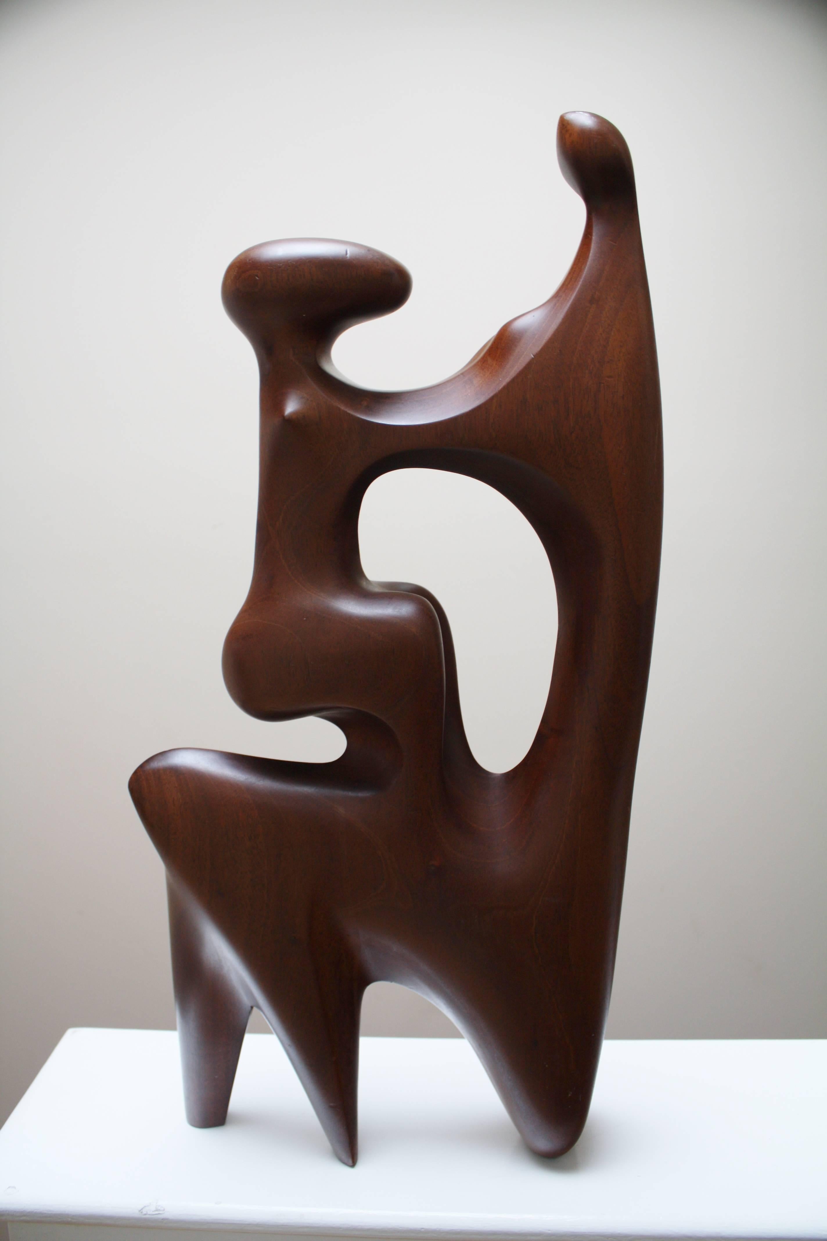 Large-scale abstract wood sculpture in the form of 
