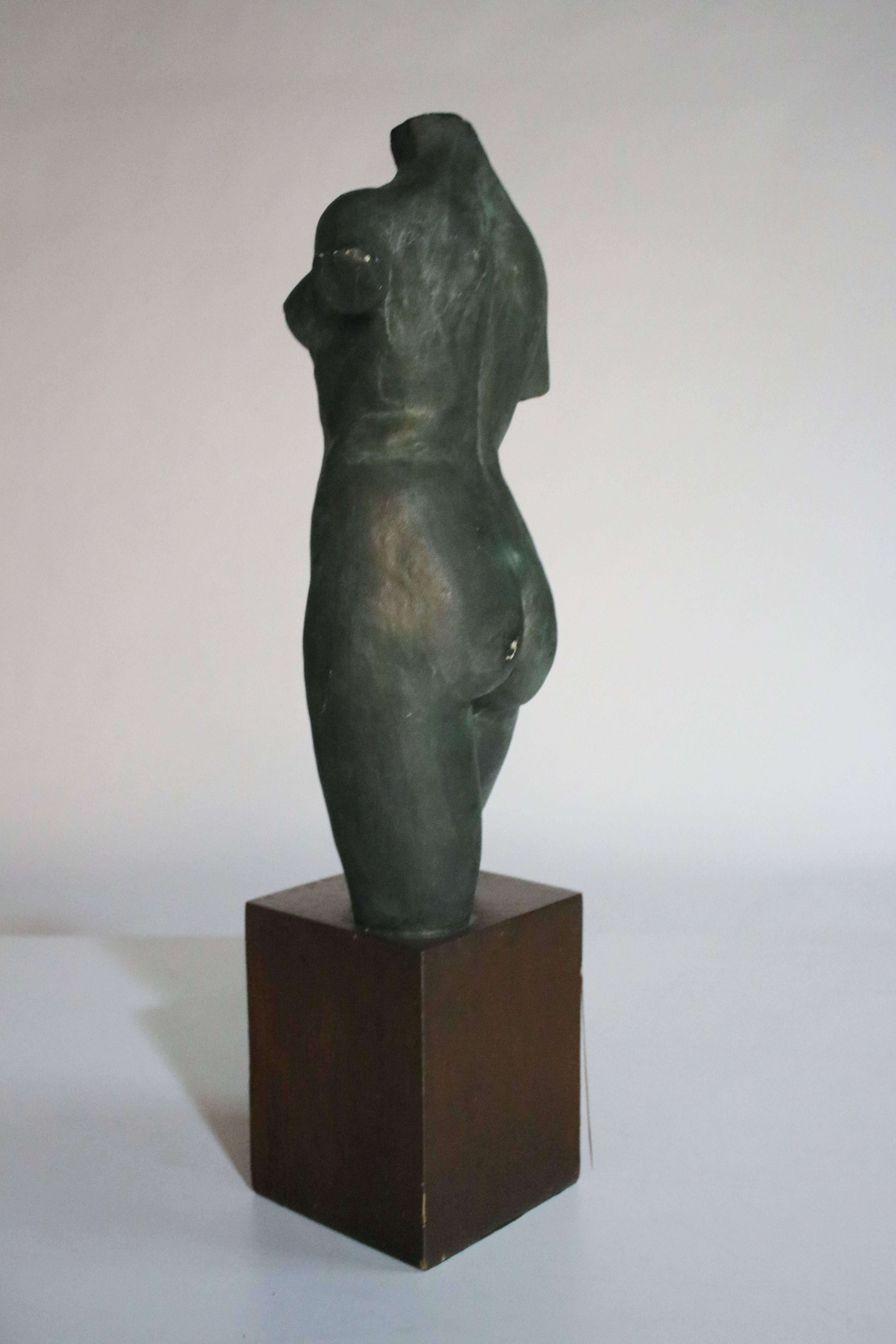Midcentury Ceramic Female Torso Sculpture In Good Condition In Chicago, IL