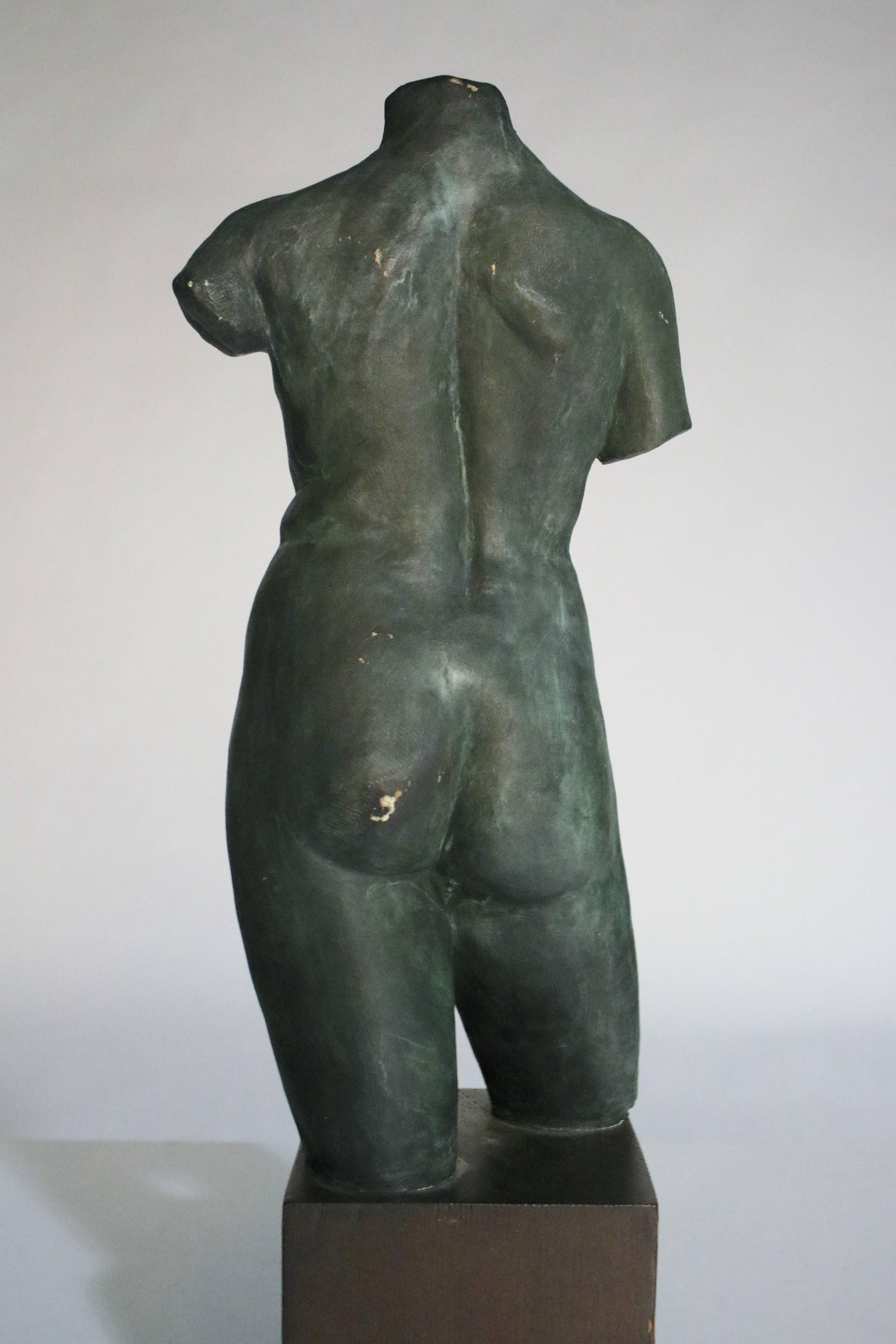 Mid-20th Century Midcentury Ceramic Female Torso Sculpture
