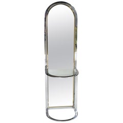 Vintage Pace Collection Entryway Free Standing Racetrack Mirror