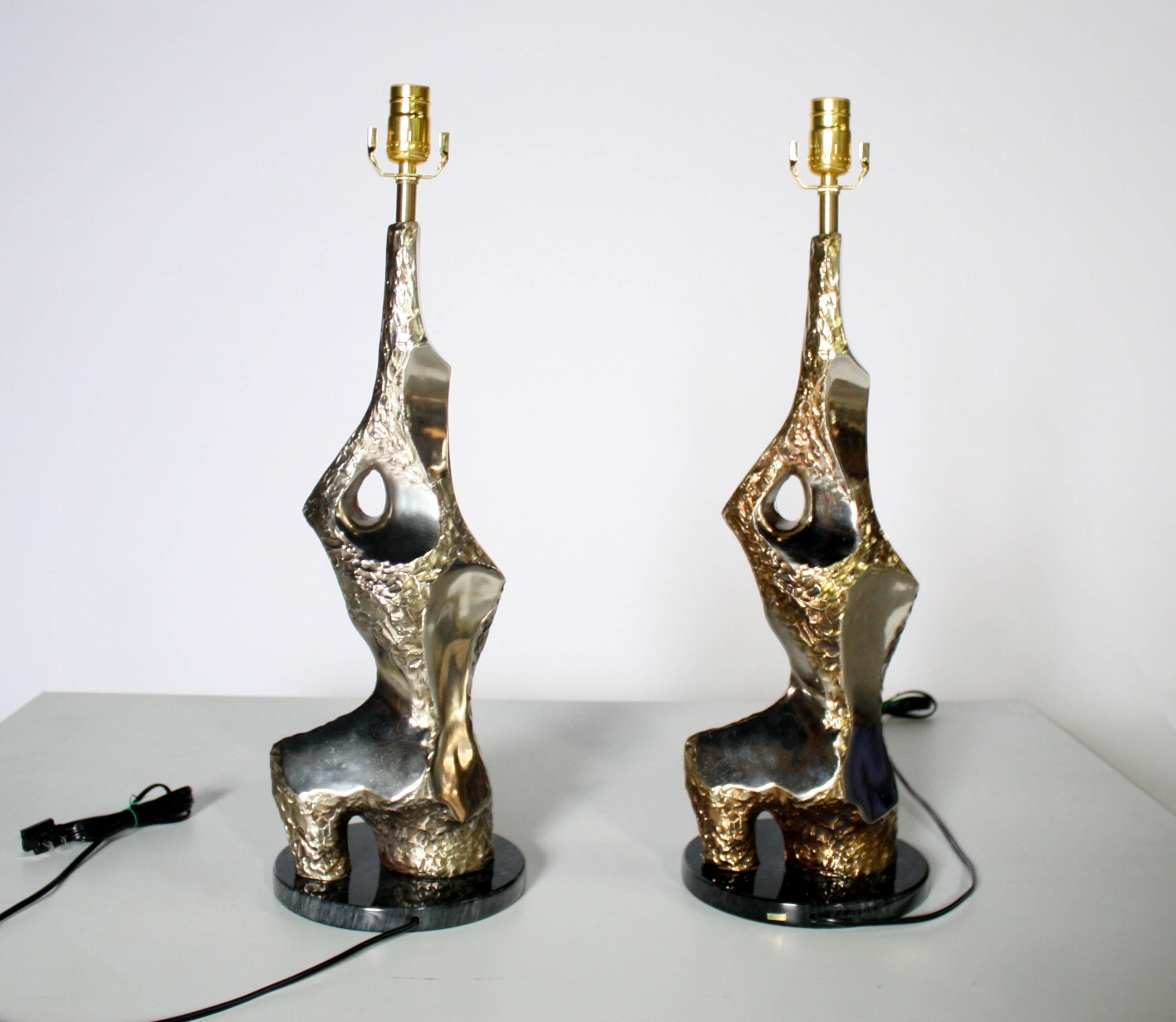 Sculptural Brutalist Torso Lamps by Laurel In Excellent Condition In Chicago, IL