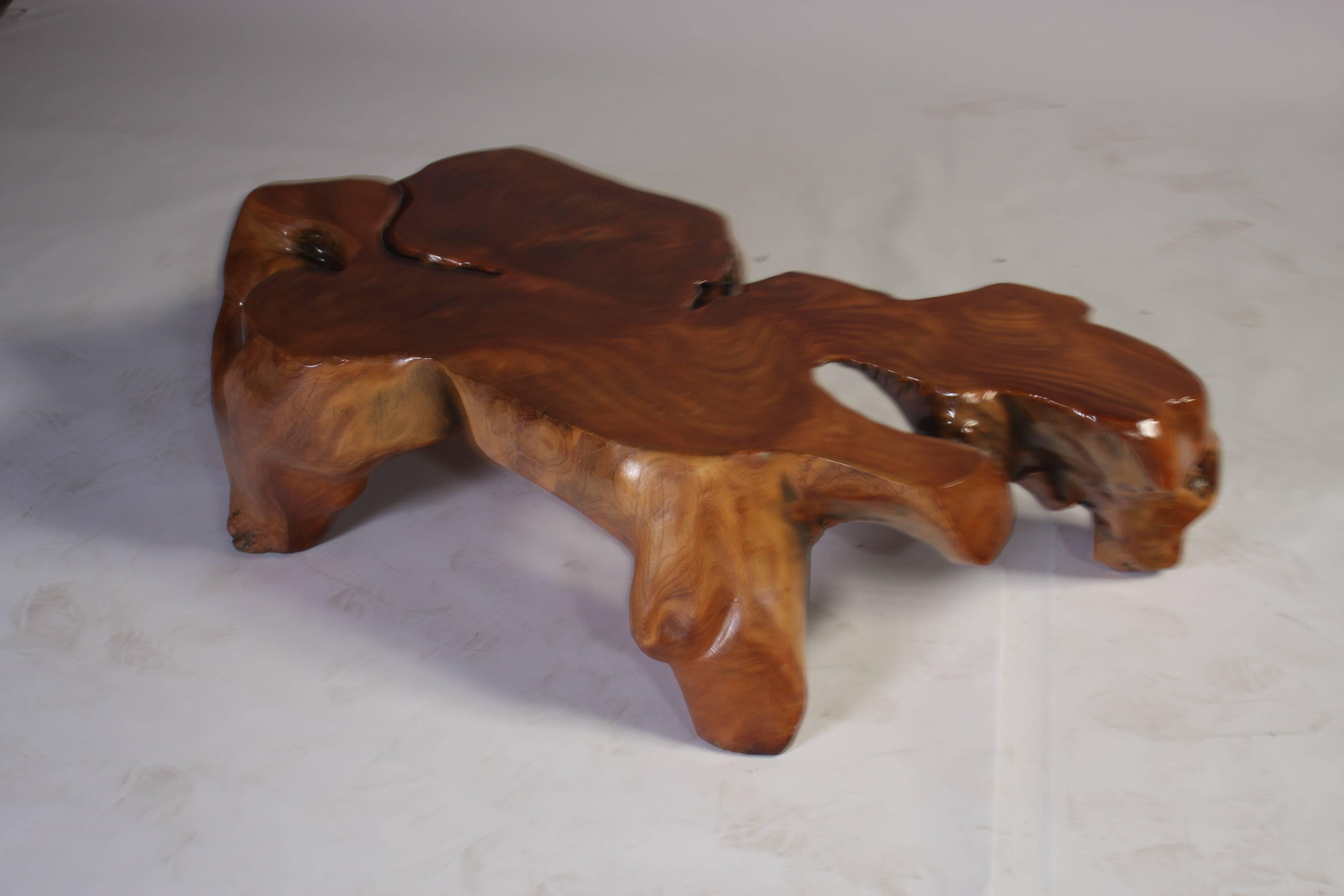 Wood Natural Teak Root Sculptural Tree Coffee Table