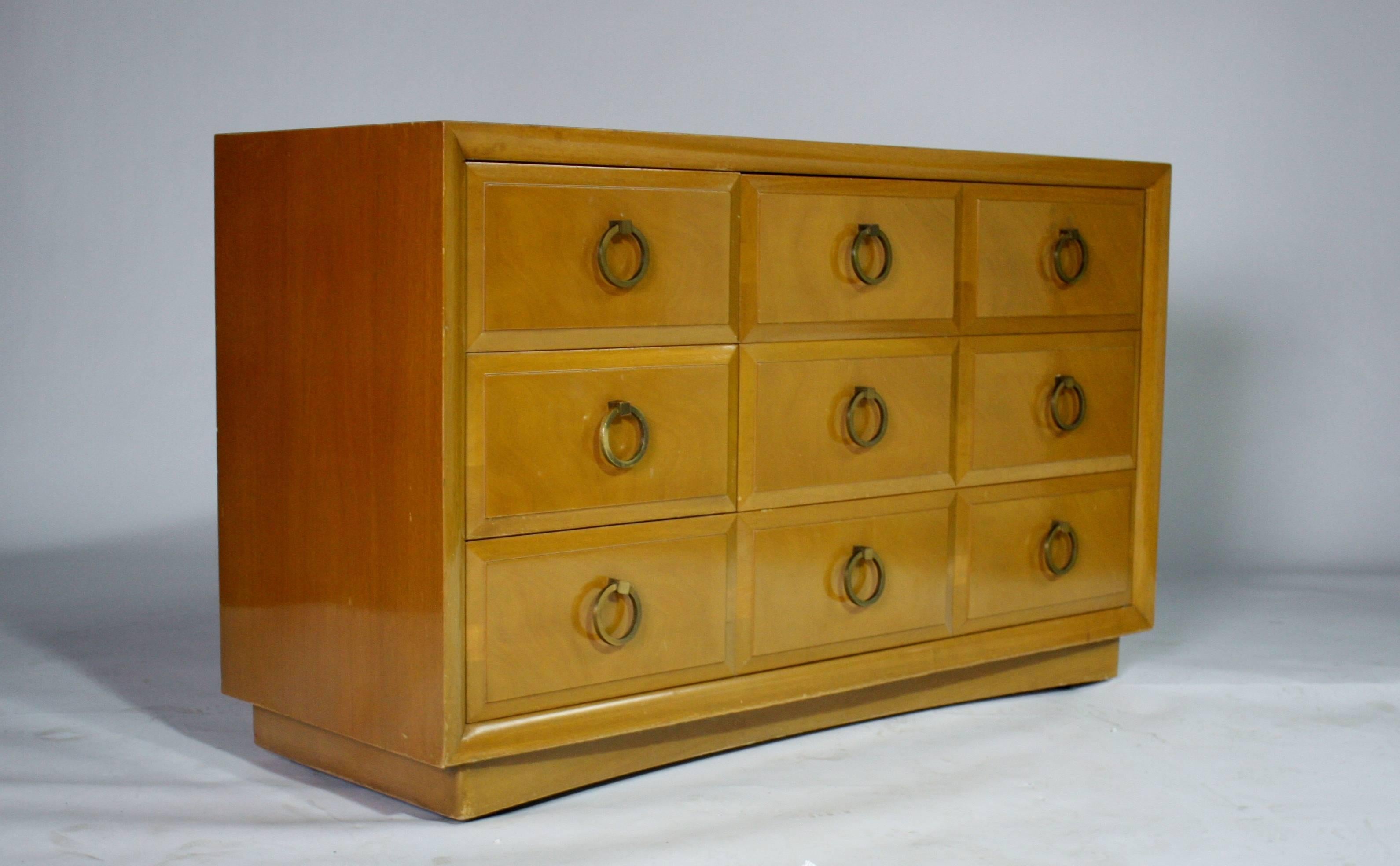 Mid-Century Modern T.H. Robsjohn-Gibbings Five-Drawer Dresser