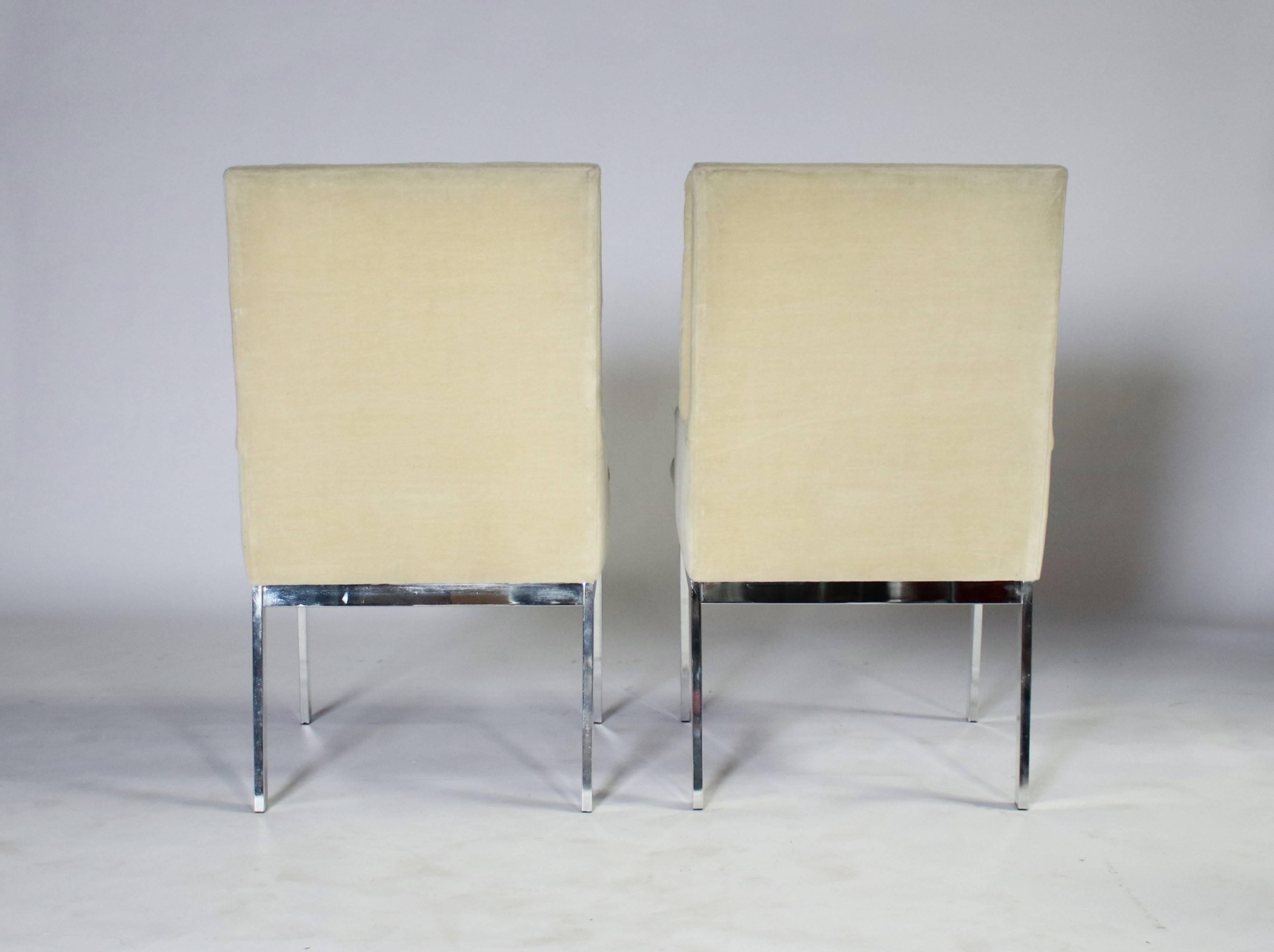 Polished Milo Baughman DIA Dining Chairs Set of Eight