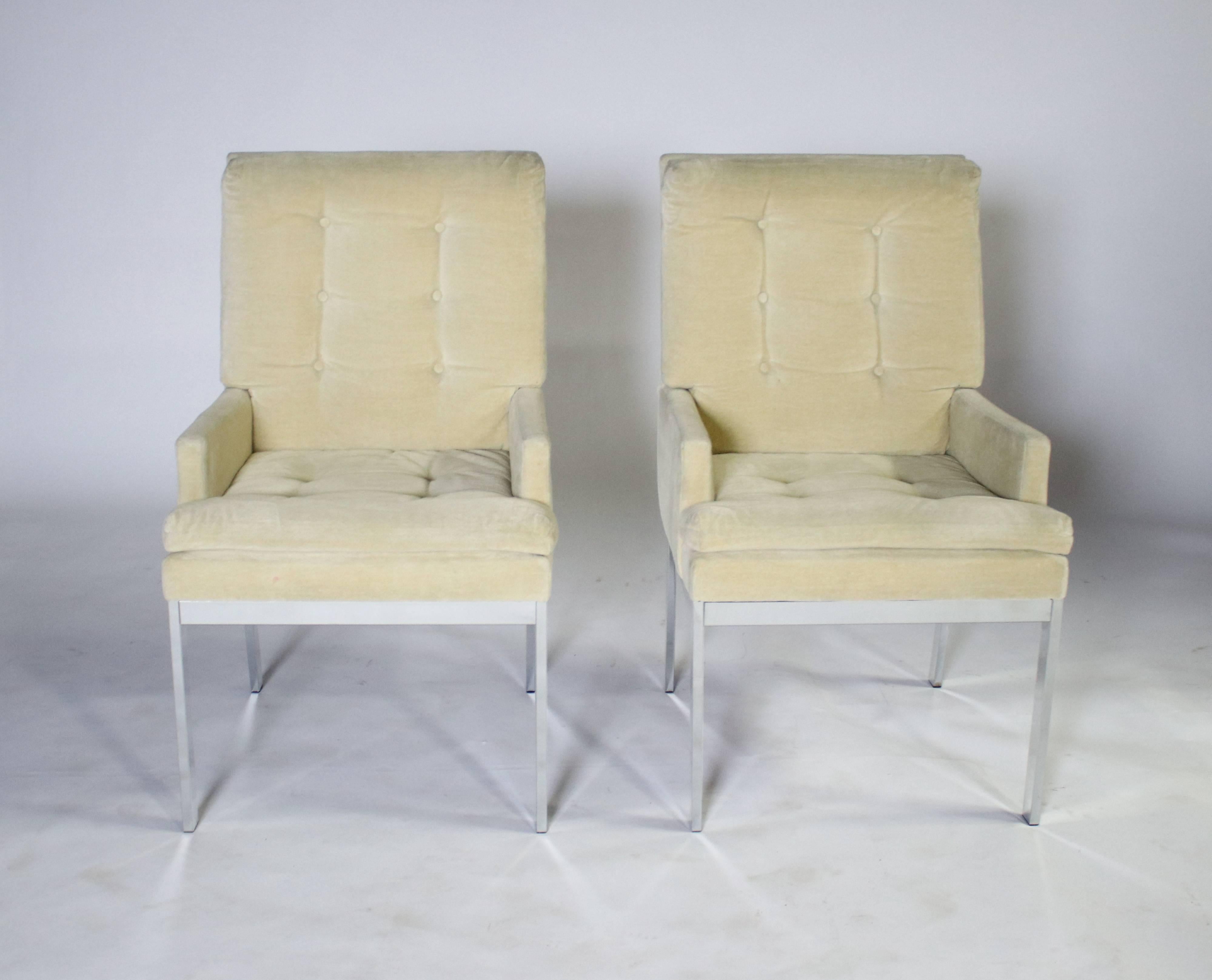 Milo Baughman DIA Dining Chairs Set of Eight In Good Condition In Chicago, IL
