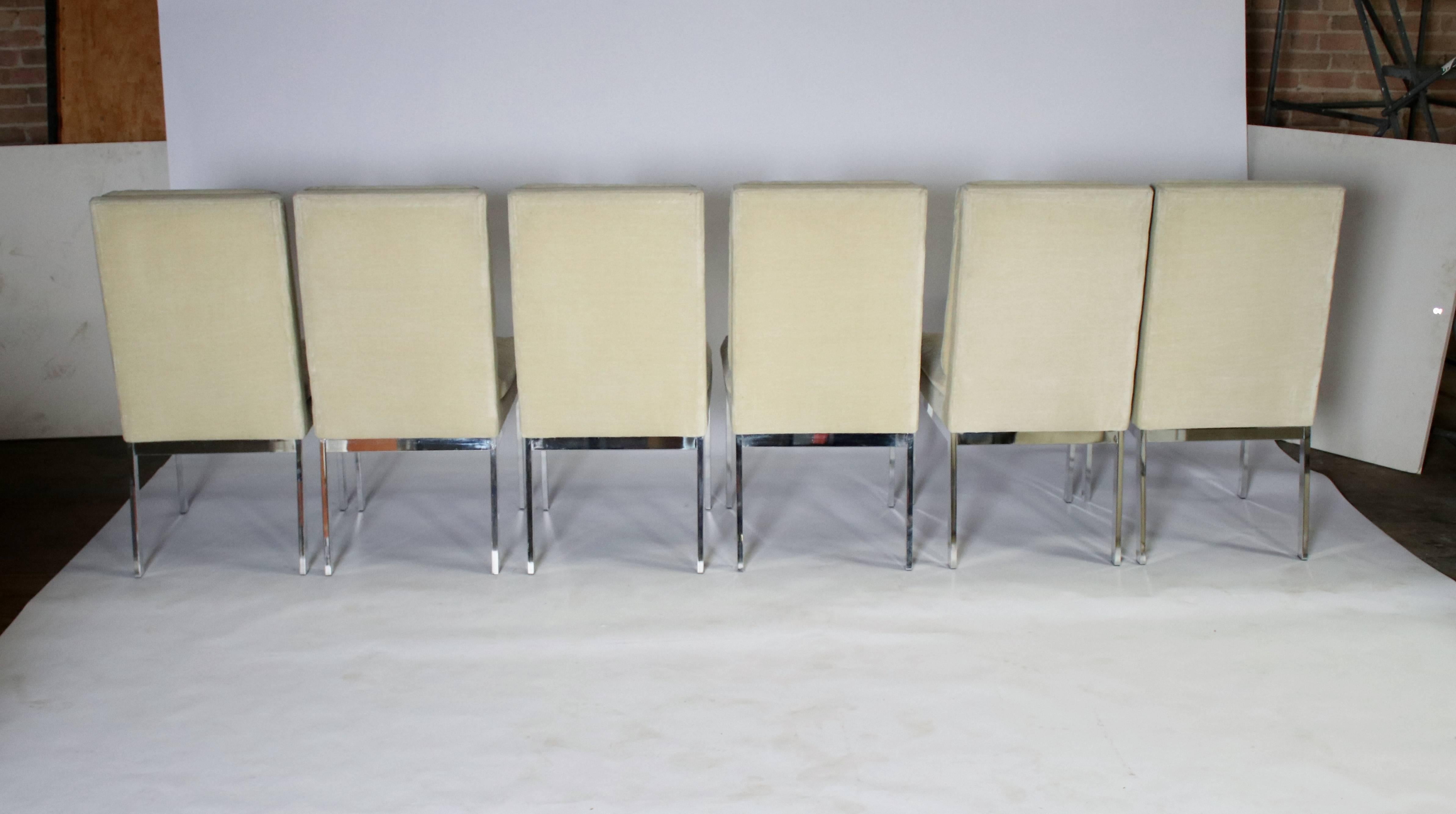 Mid-Century Modern Milo Baughman DIA Dining Chairs Set of Eight