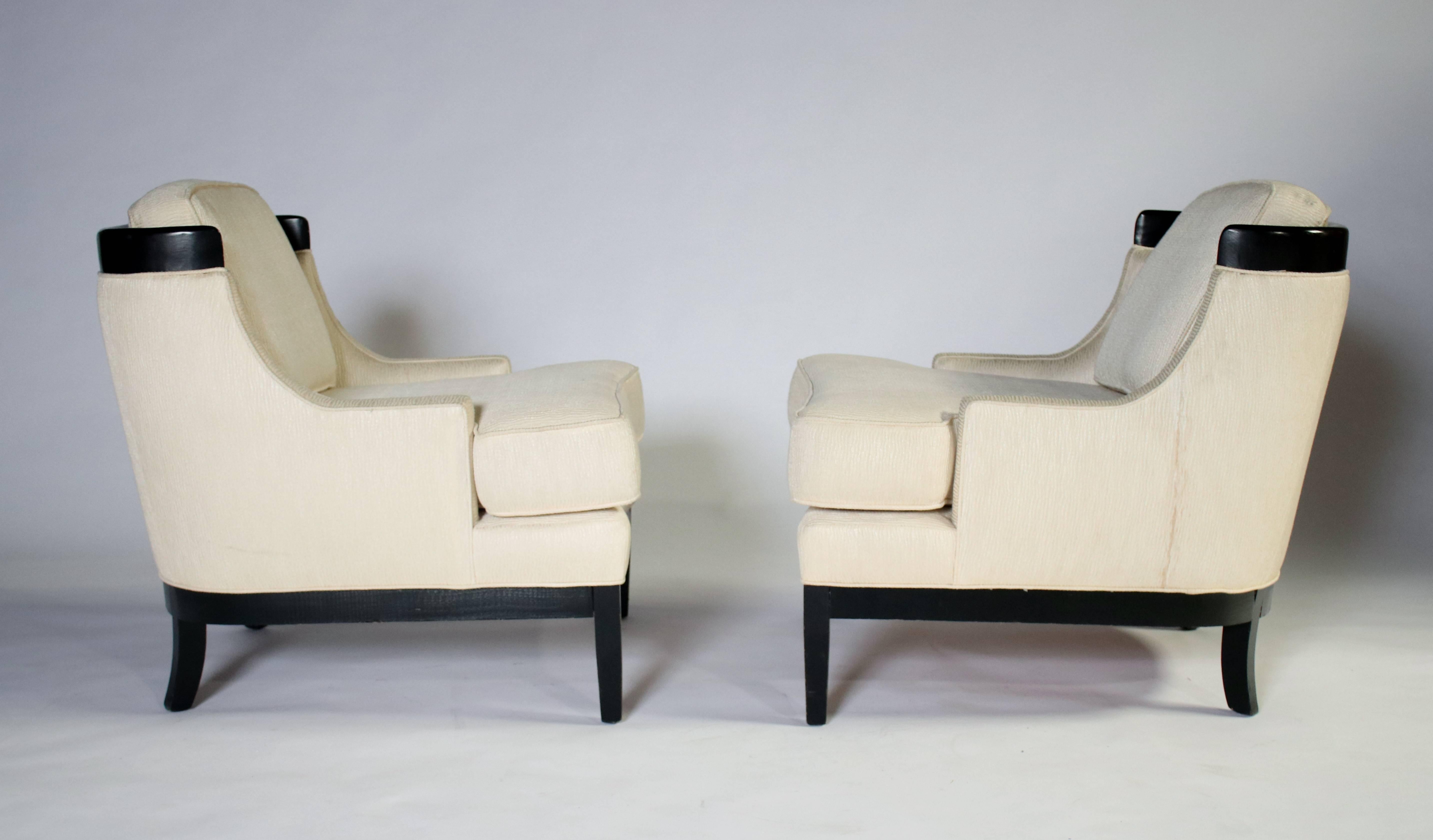Mid-Century Modern Pair of Erwin-Lambeth Lounge Chairs 