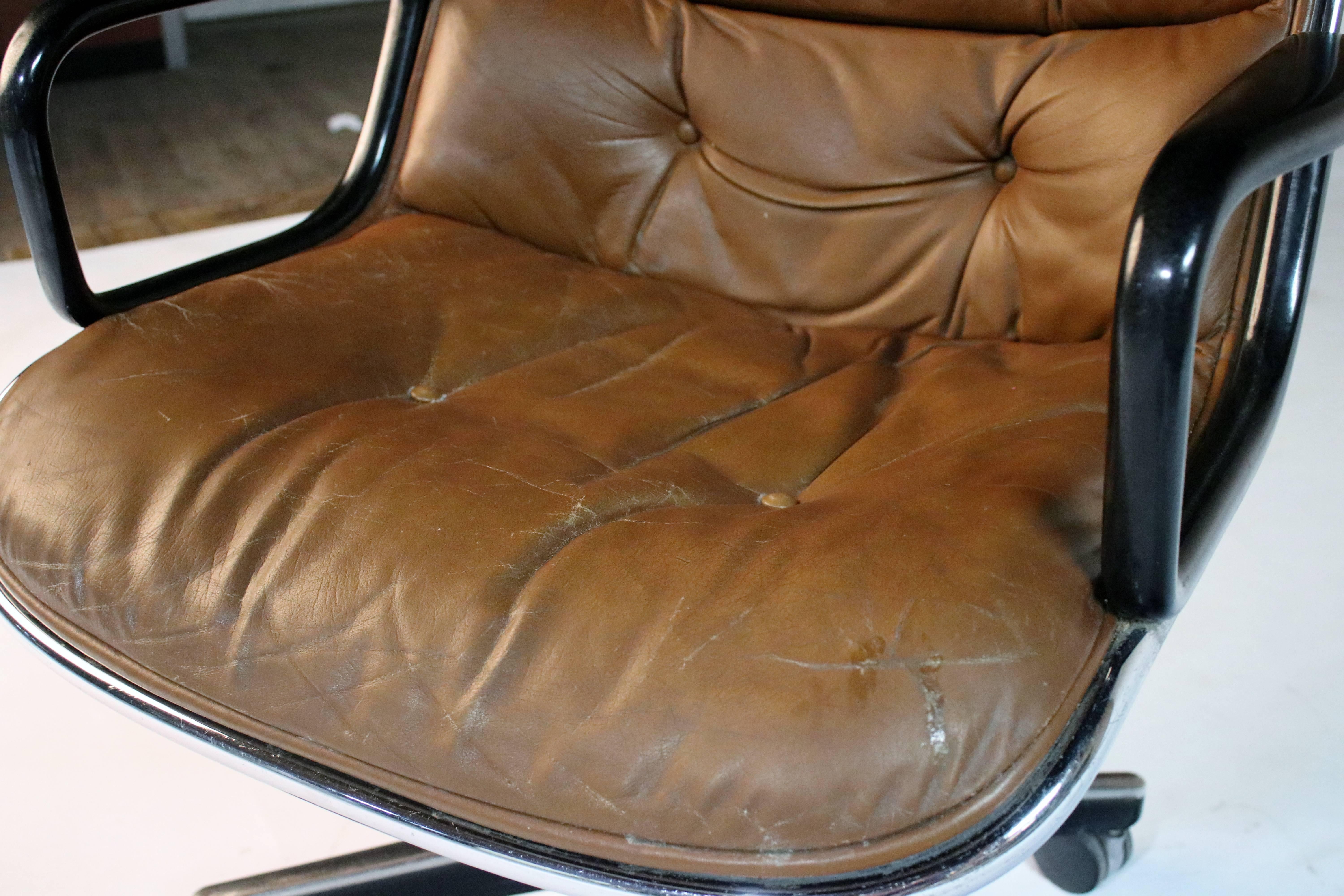 Steel 1970s Charles Pollack for Knoll Executive Desk Chair