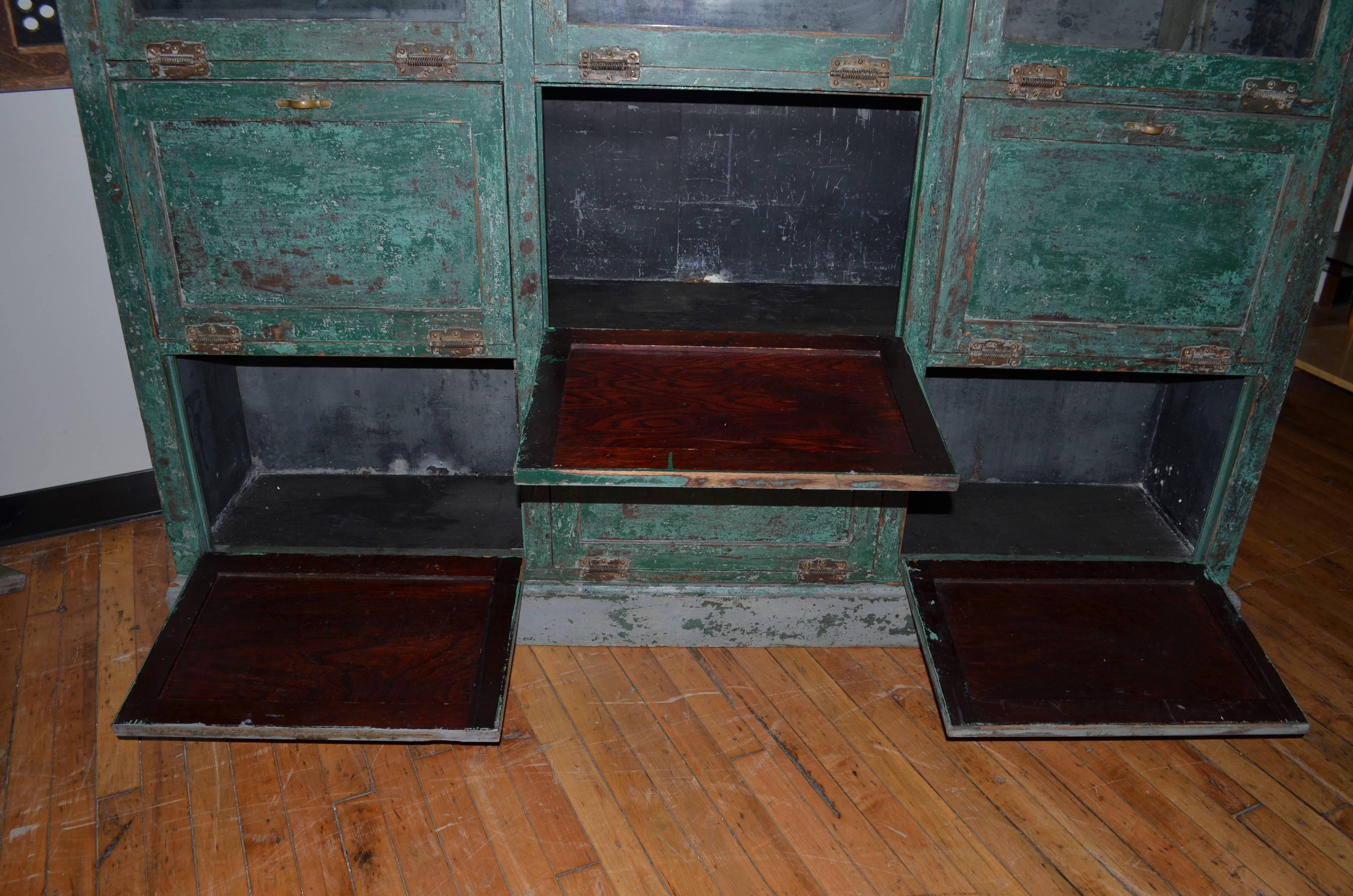 Storage Cabinet Cupboard from Late 1800s, Used as Humidor in Small Town Pharmacy For Sale 1