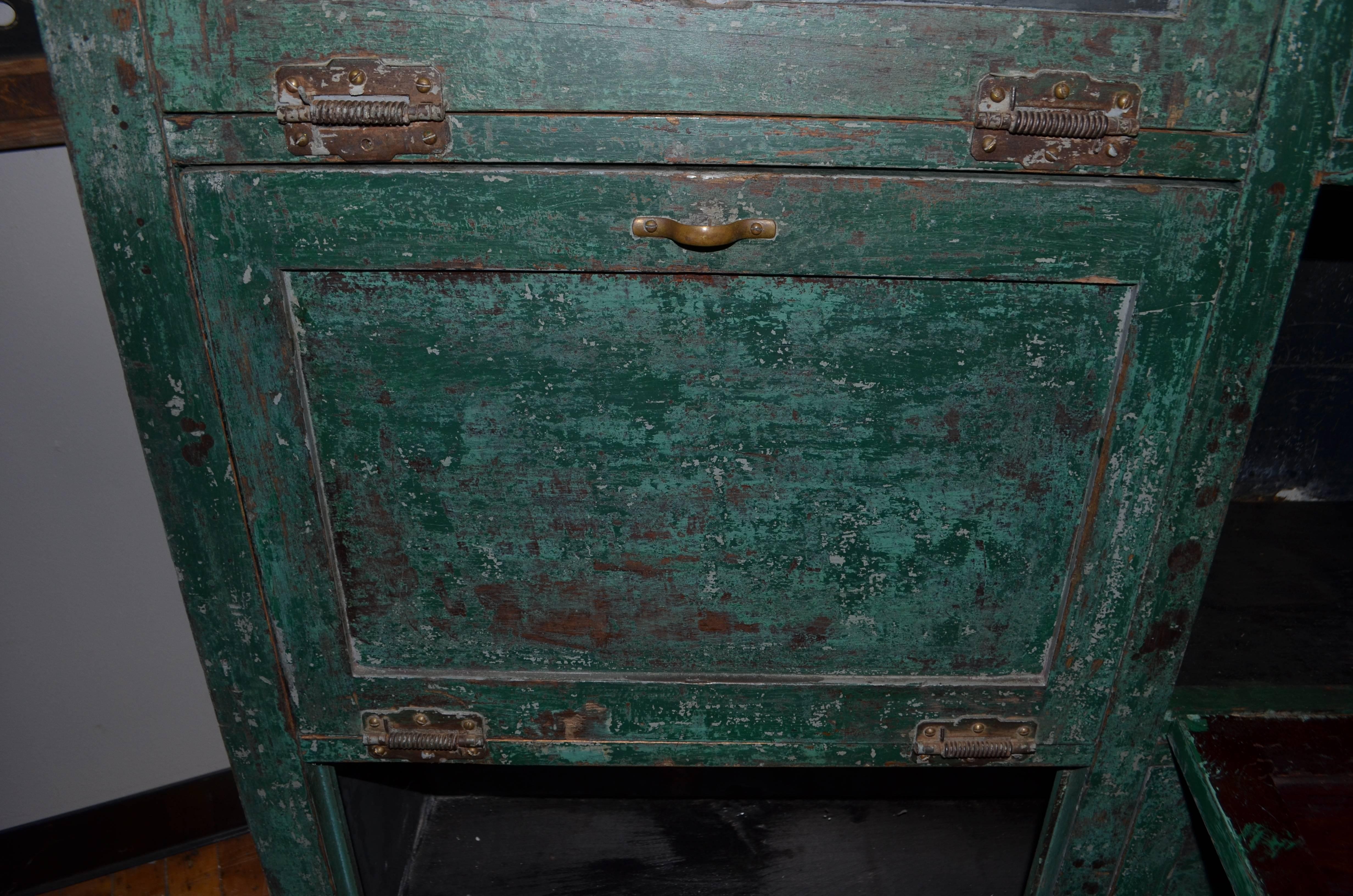 Storage Cabinet Cupboard from Late 1800s, Used as Humidor in Small Town Pharmacy For Sale 2