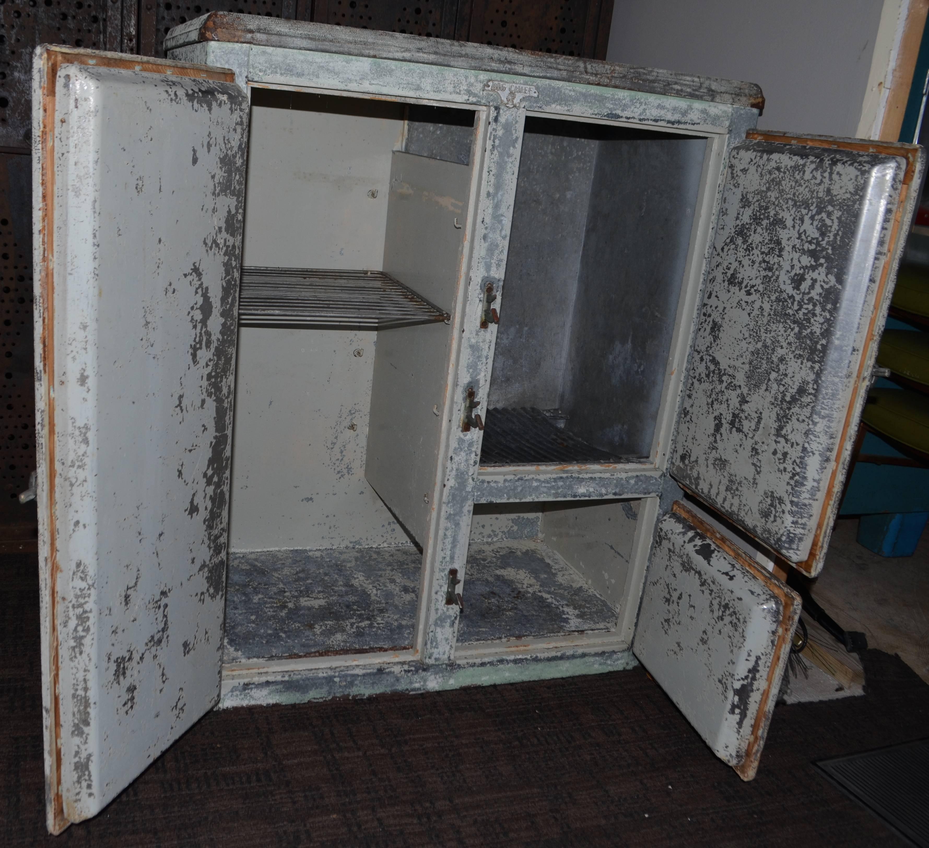 Bar or Storage Cabinet from 1920s Refrigerator In Good Condition In Madison, WI