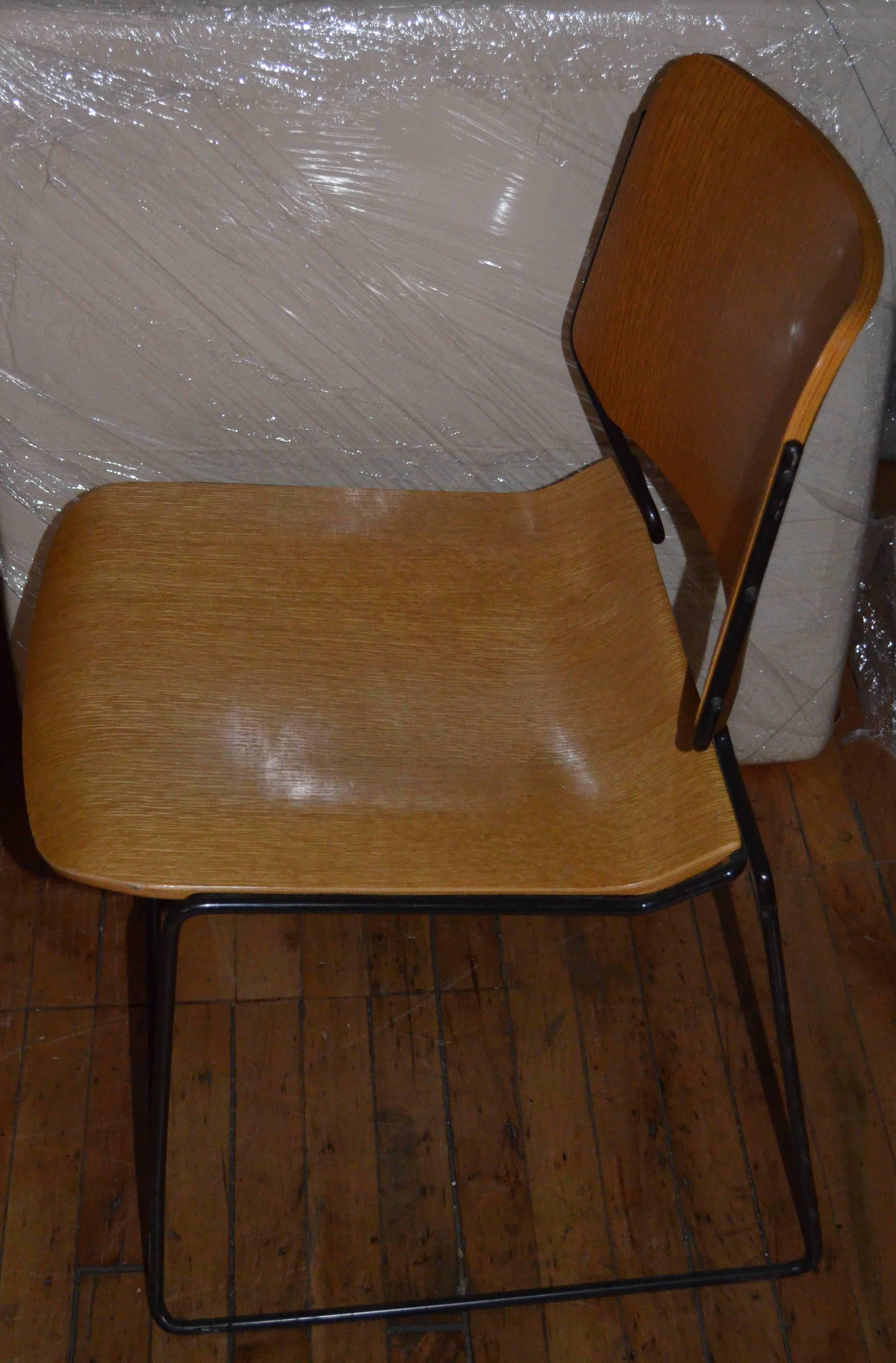 American Lot of 60 Vintage Dining Room Chairs w/Oak Veneer Seats; priced individually