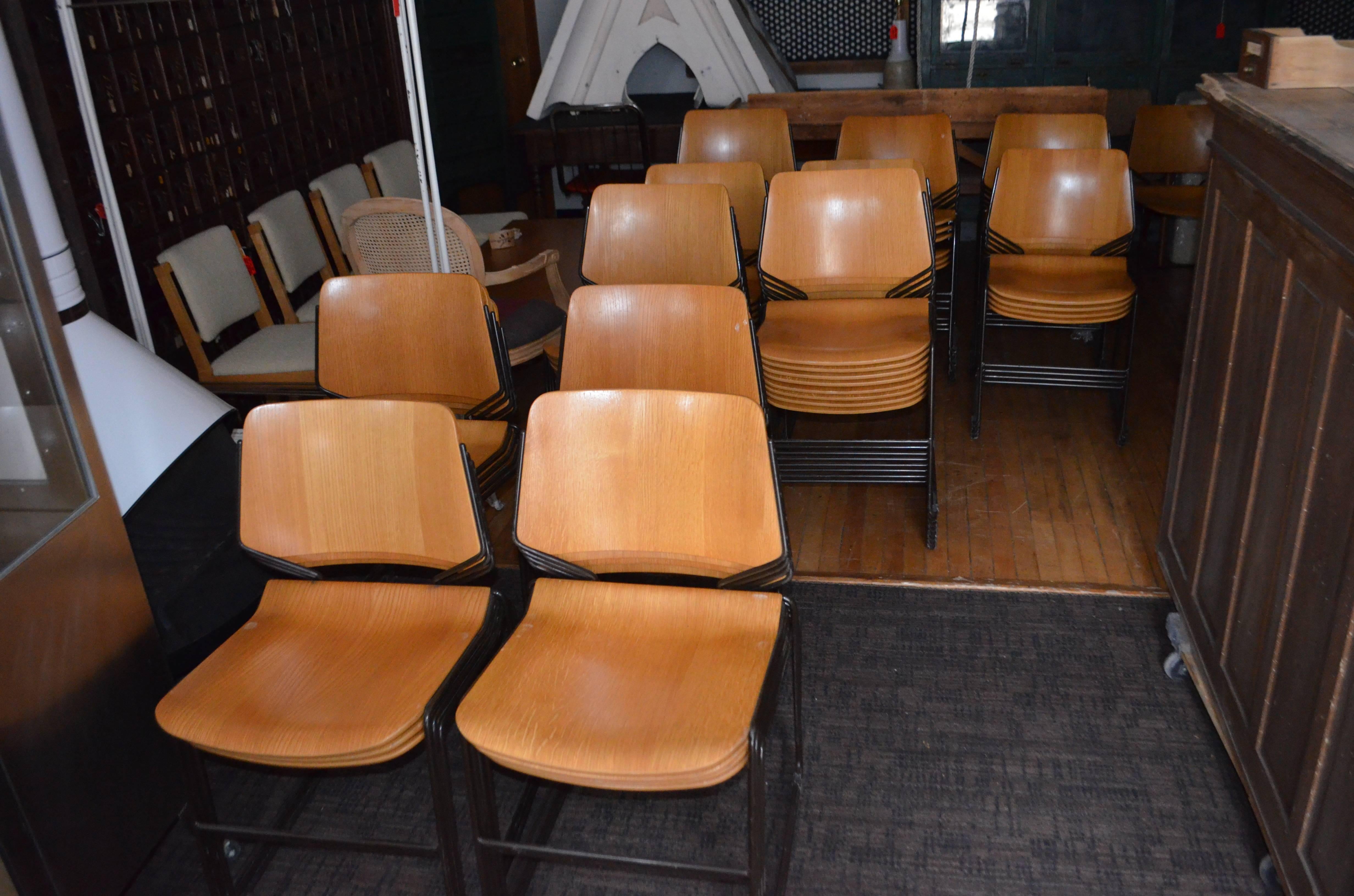 Lot of 60 Vintage Dining Room Chairs w/Oak Veneer Seats; priced individually 3