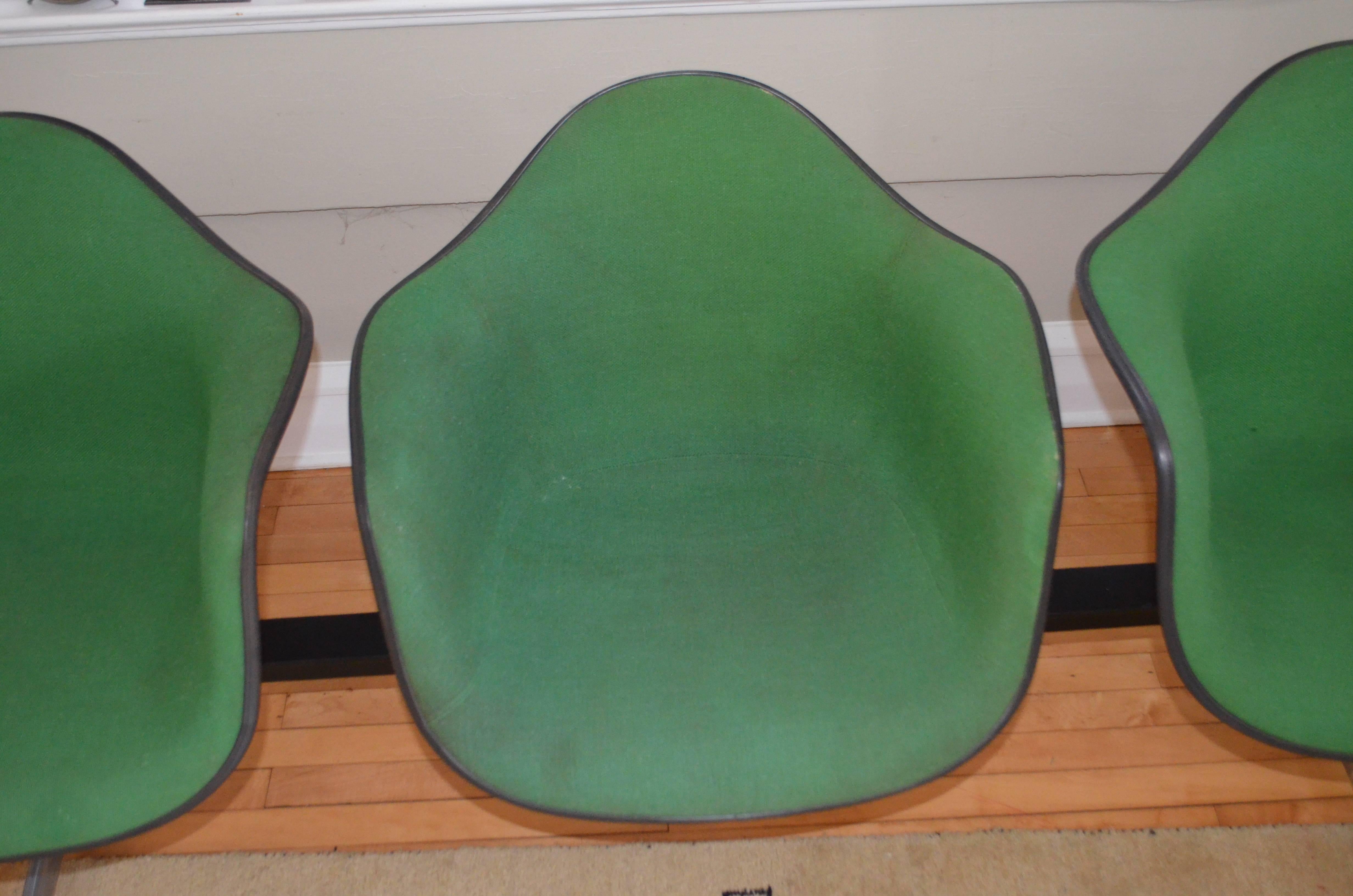 Charles and Ray Eames Tandem Three-Shell Upholstered Seating for Herman Miller 2