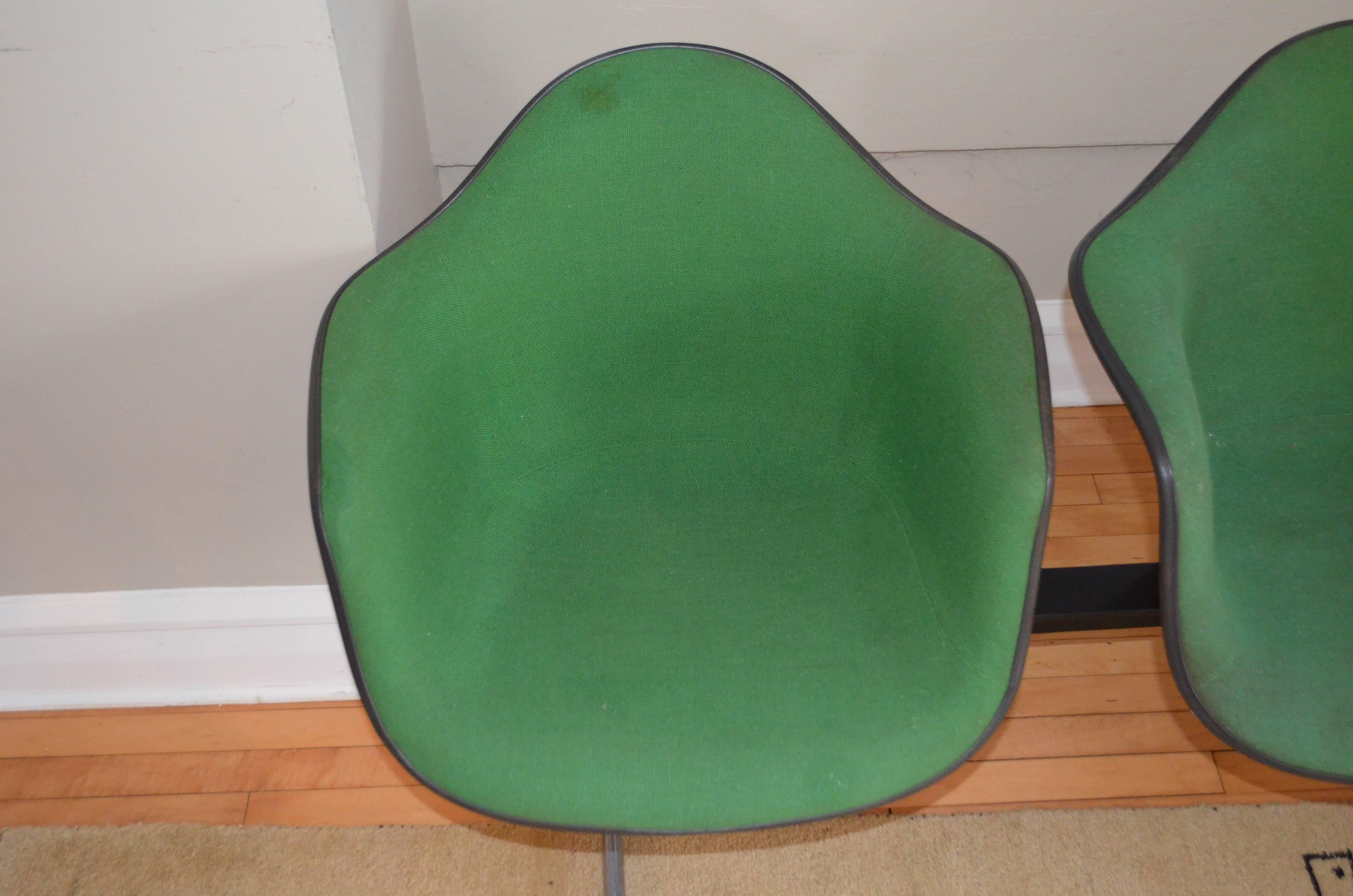 Charles and Ray Eames Tandem Three-Shell Upholstered Seating for Herman Miller 1