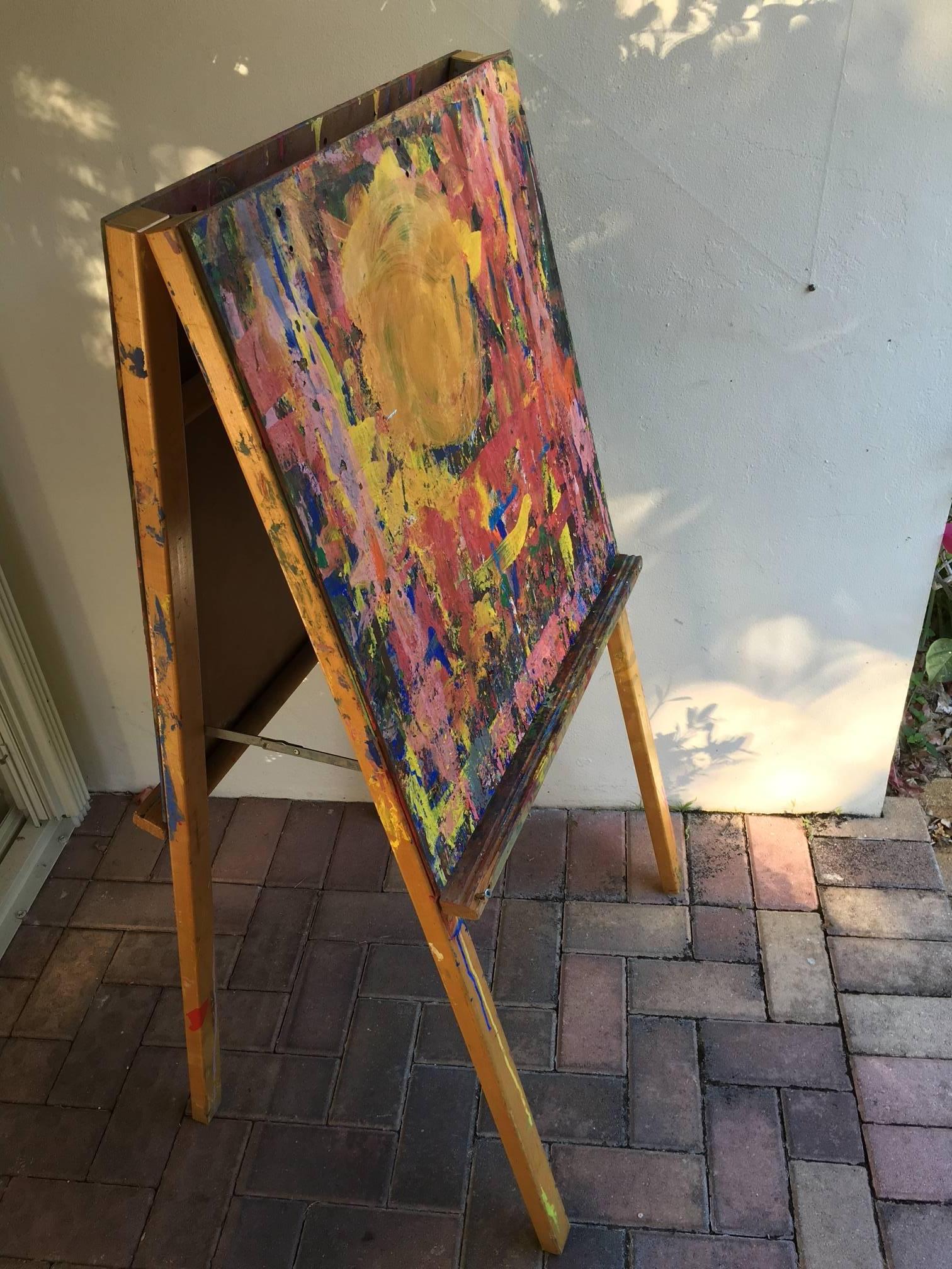 20th Century Art Easel, Double-Sided, from Elementary School in Maine 