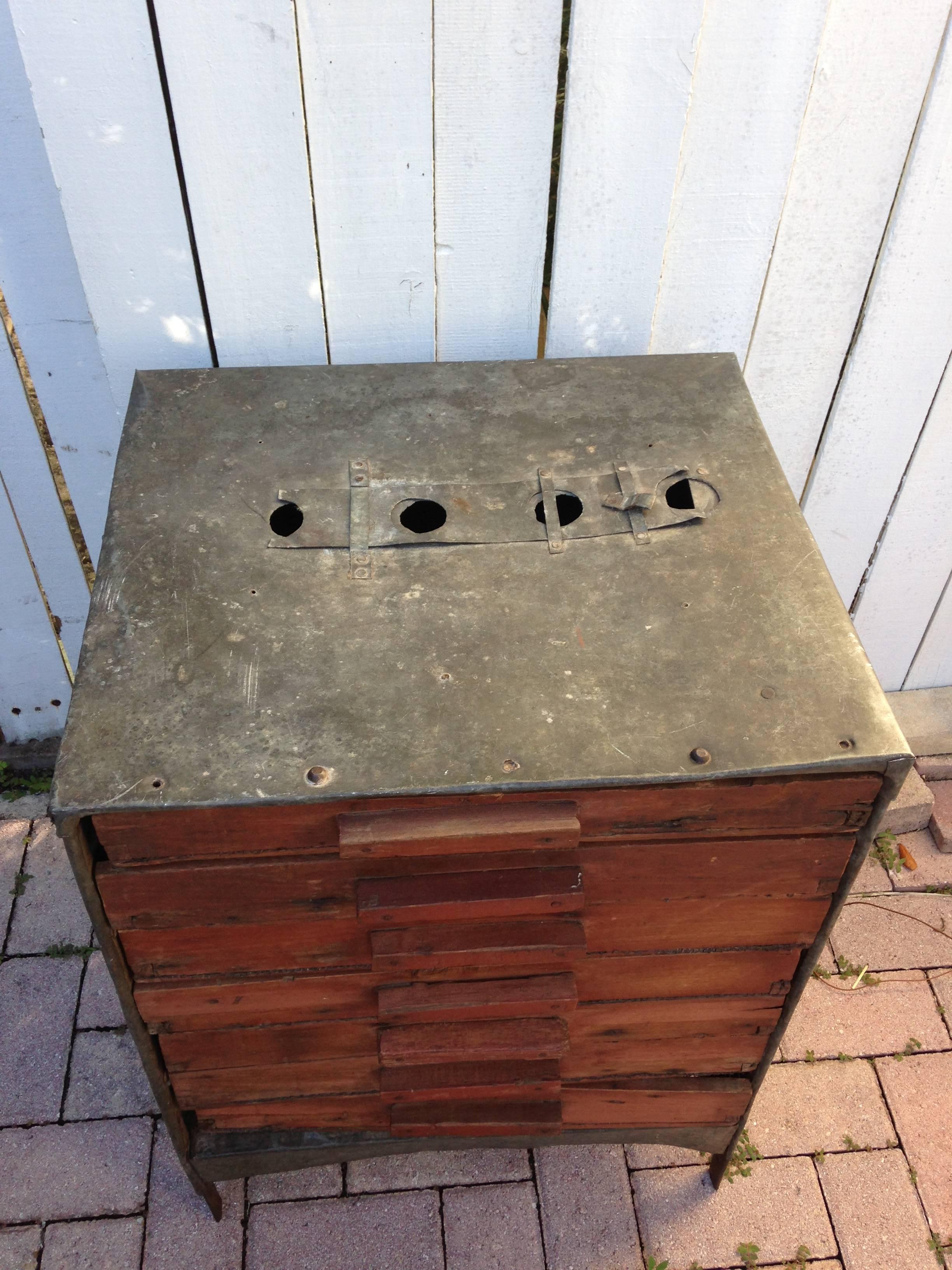 American Primitive Agrarian, Hand-built, Apple Drying Cabinet 