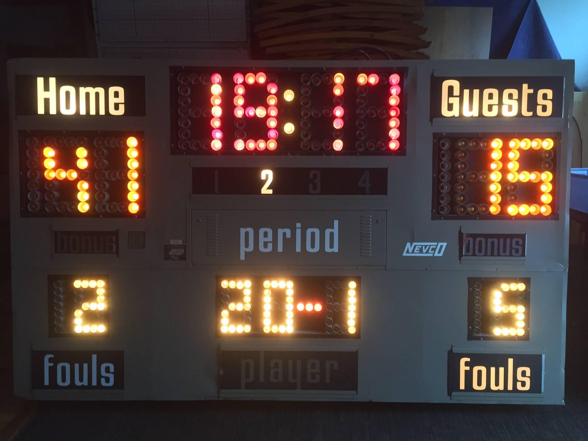 American Working Large Basketball Scoreboard
