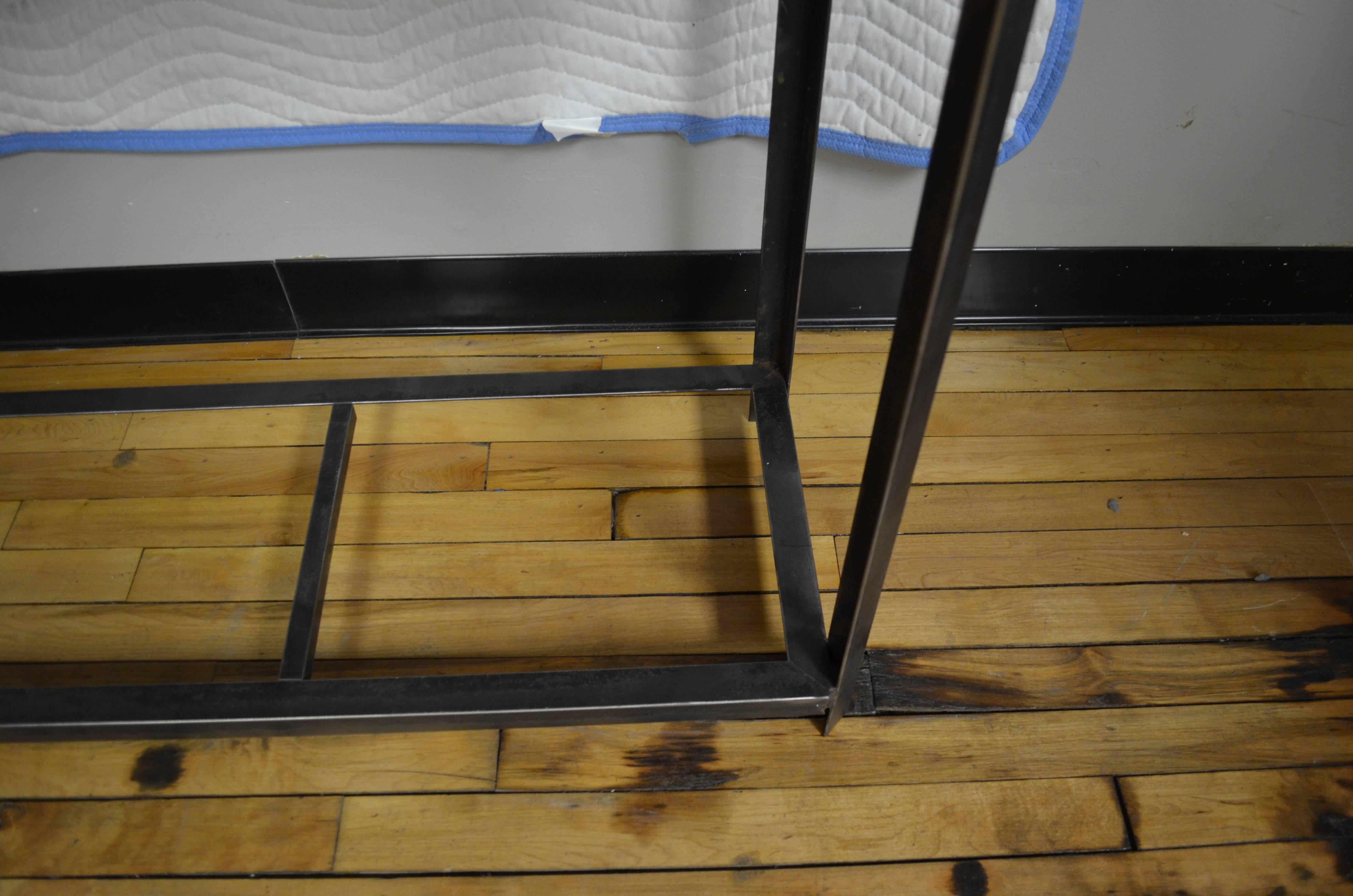 Industrial Work Table with Steel Grate Top   In Excellent Condition In Madison, WI