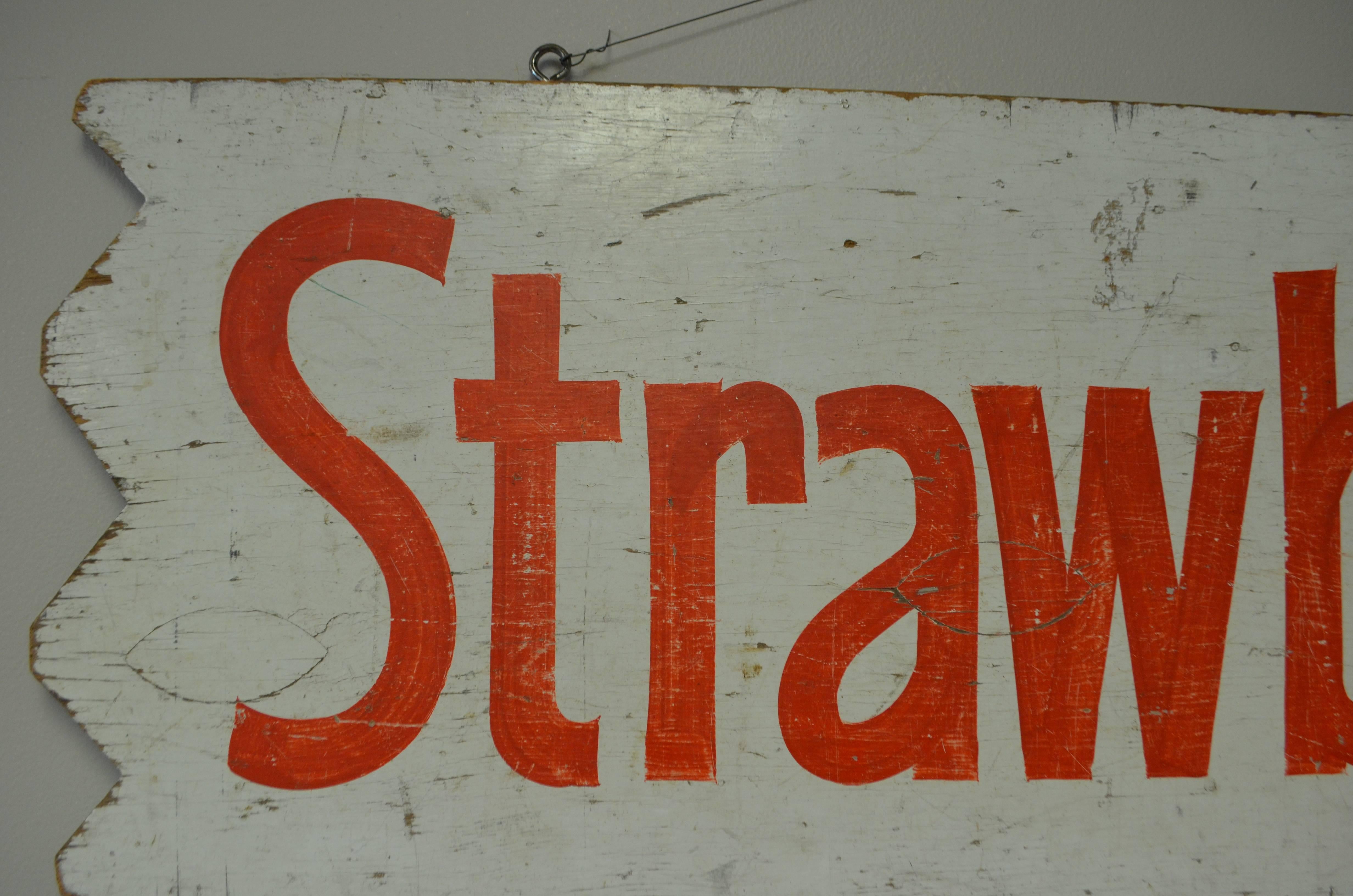 American Pair of Farm Produce Signs, Hand-Lettered from the 1950s