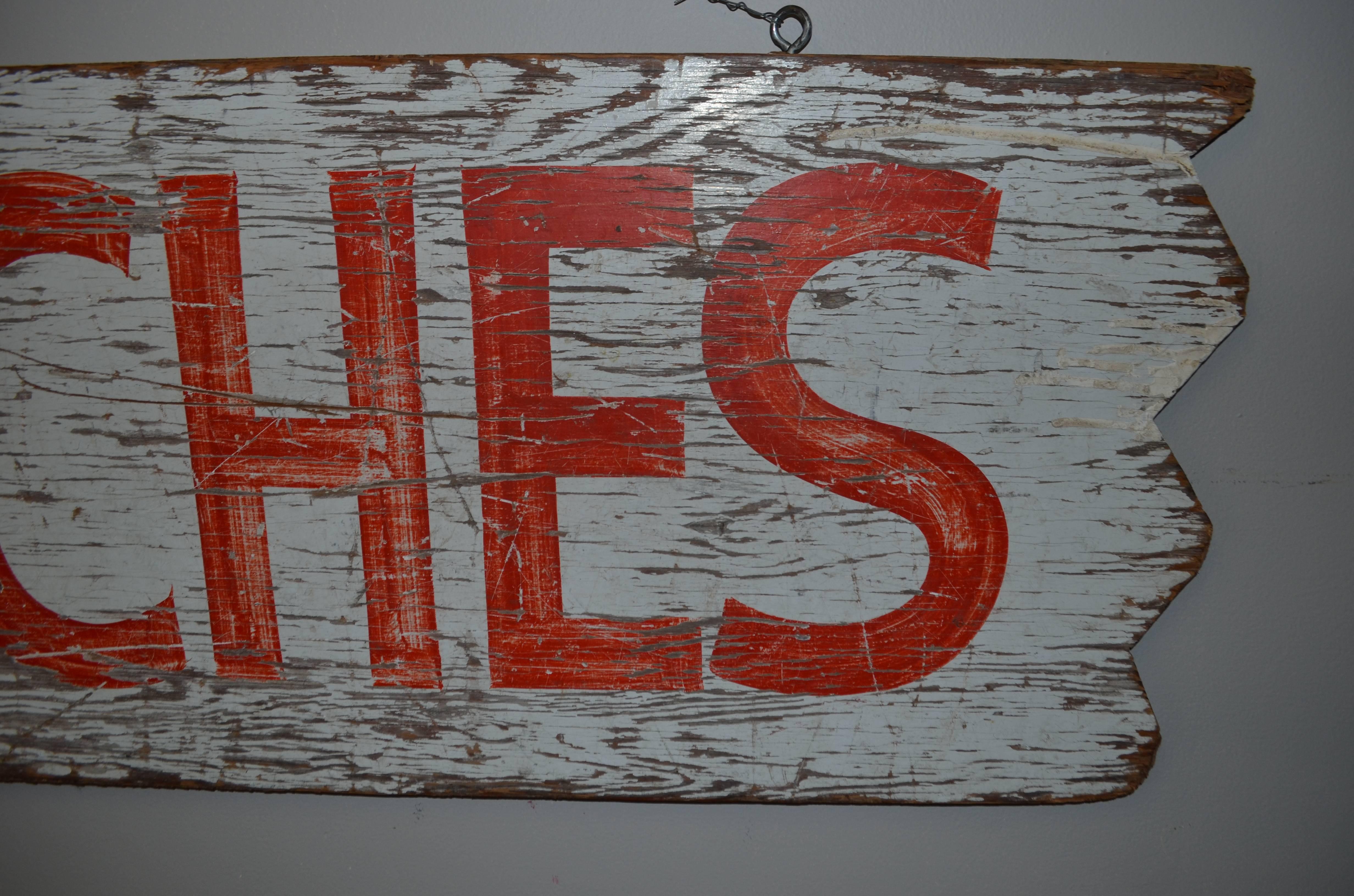 Paint Pair of Farm Produce Signs, Hand-Lettered from the 1950s