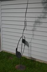 Garden Sculpture Spinning Egret Signed by Artist Ellis Nelson