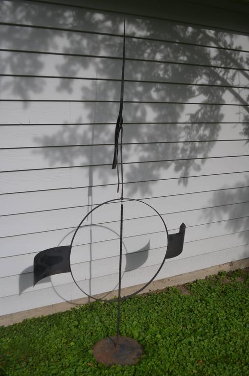 Garden Sculpture Spinning Egret Signed by Artist Ellis Nelson at 1stDibs