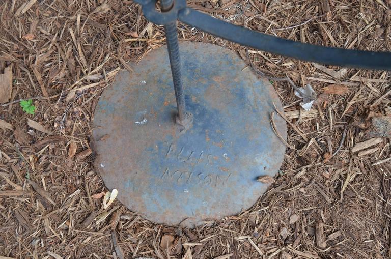 Garden Sculpture Spinning Egret Signed by Artist Ellis Nelson at 1stDibs