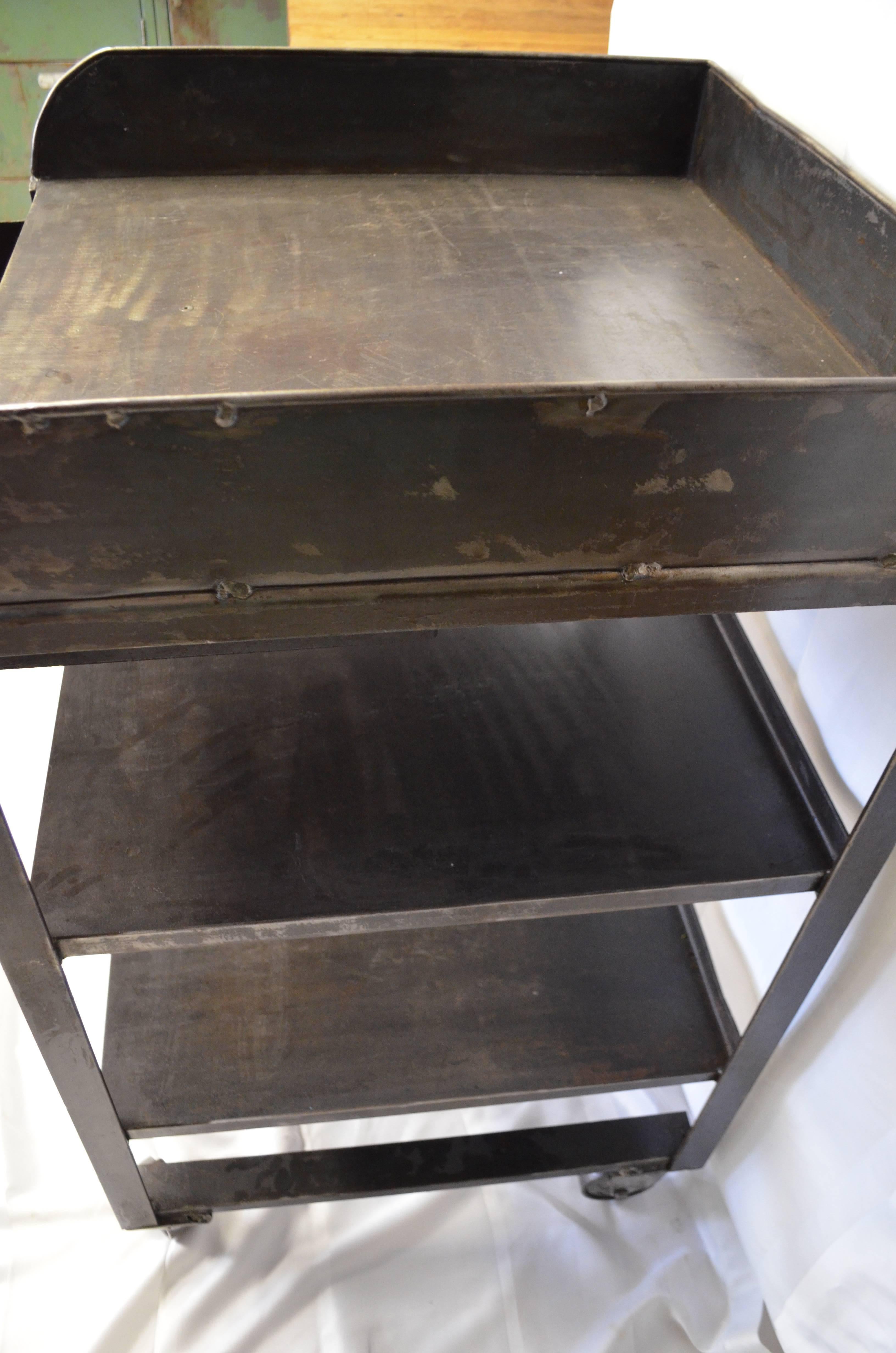 20th Century Industrial Steel Stand for Restaurant Host, Hallway, Entranceway, Kitchen, Bath