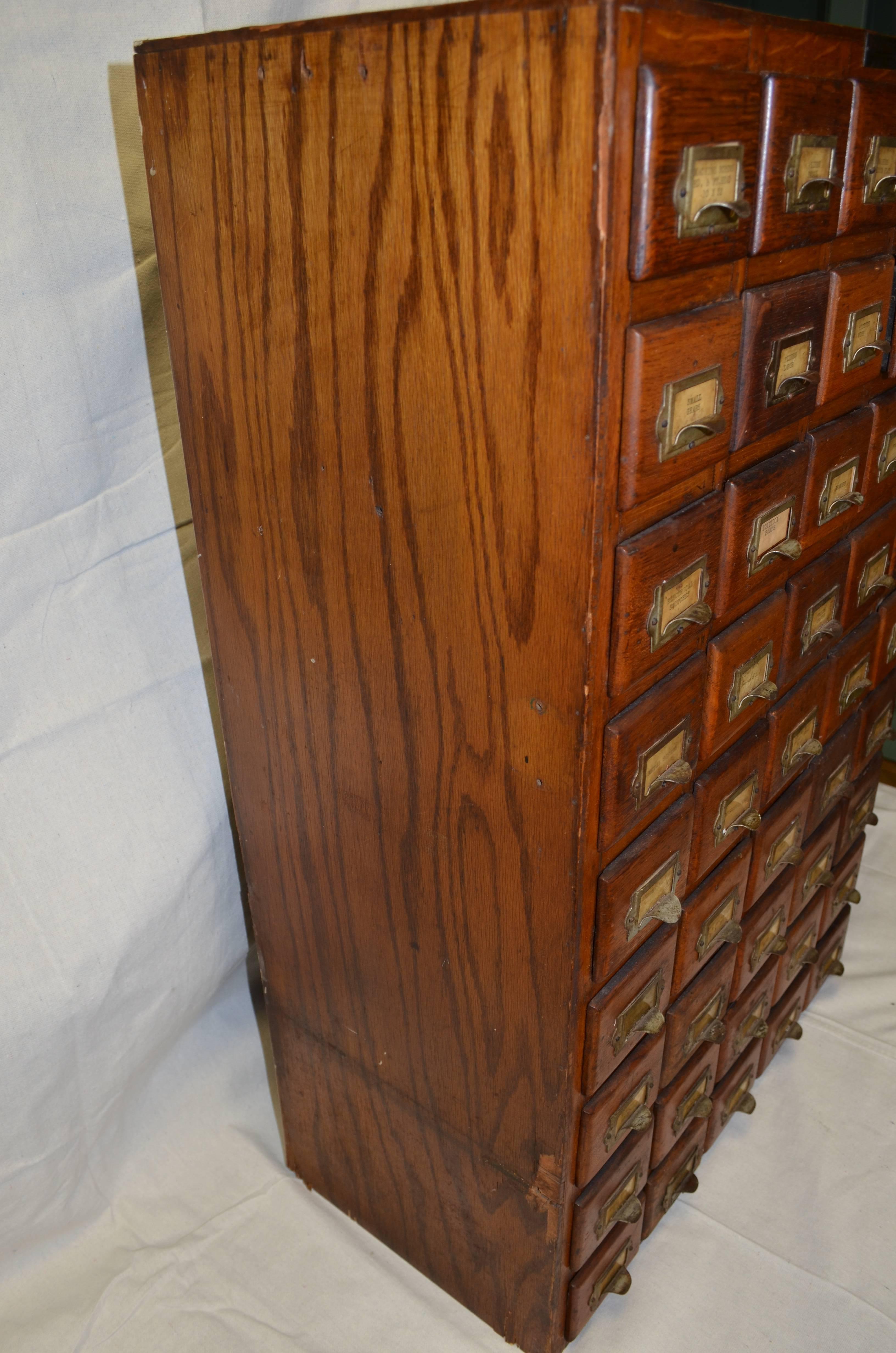 Storage Cabinet with 45 Oak Front Drawers from Midwestern Hardware Store 2