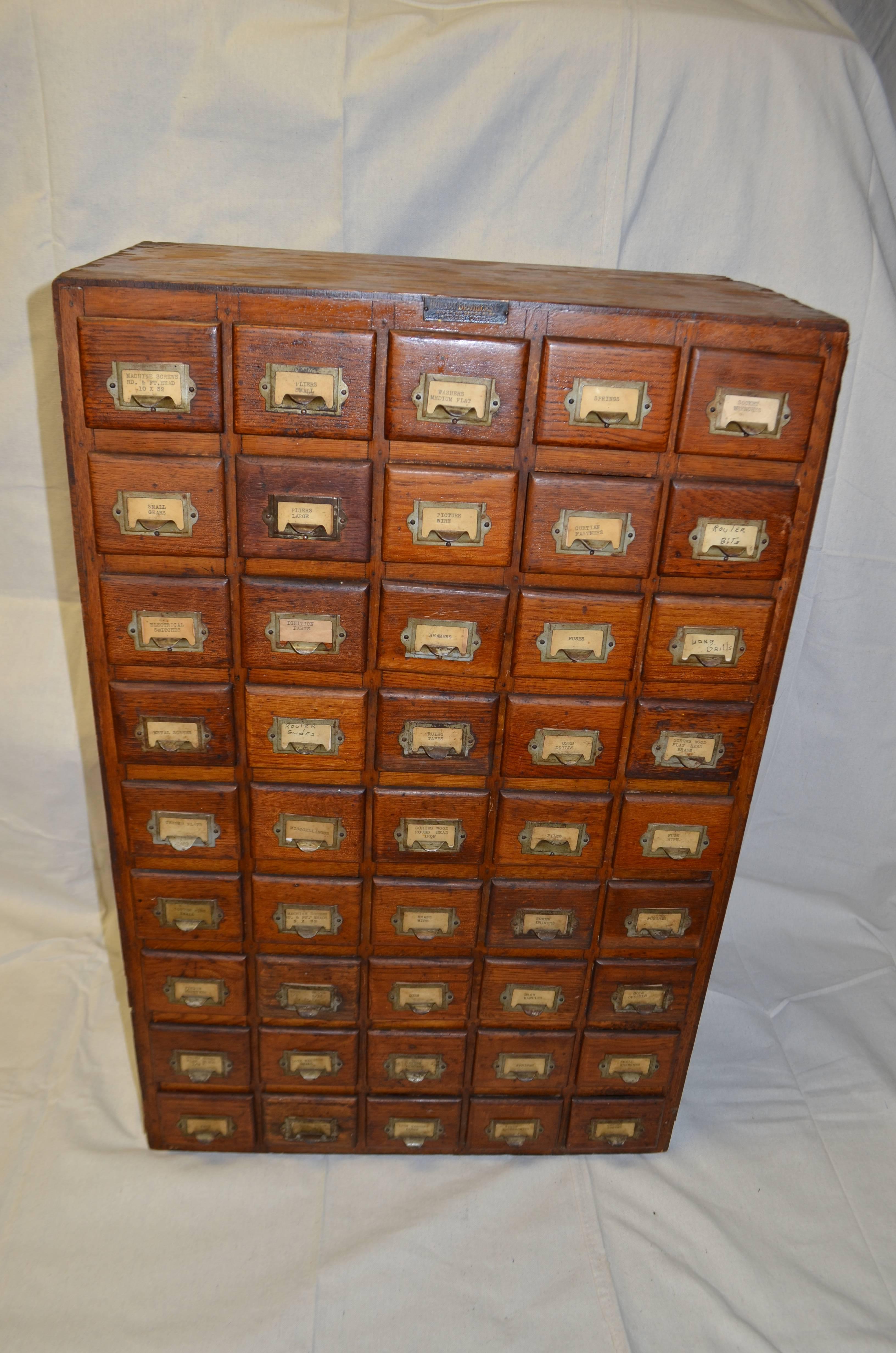 Storage Cabinet with 45 Oak Front Drawers from Midwestern Hardware Store 4