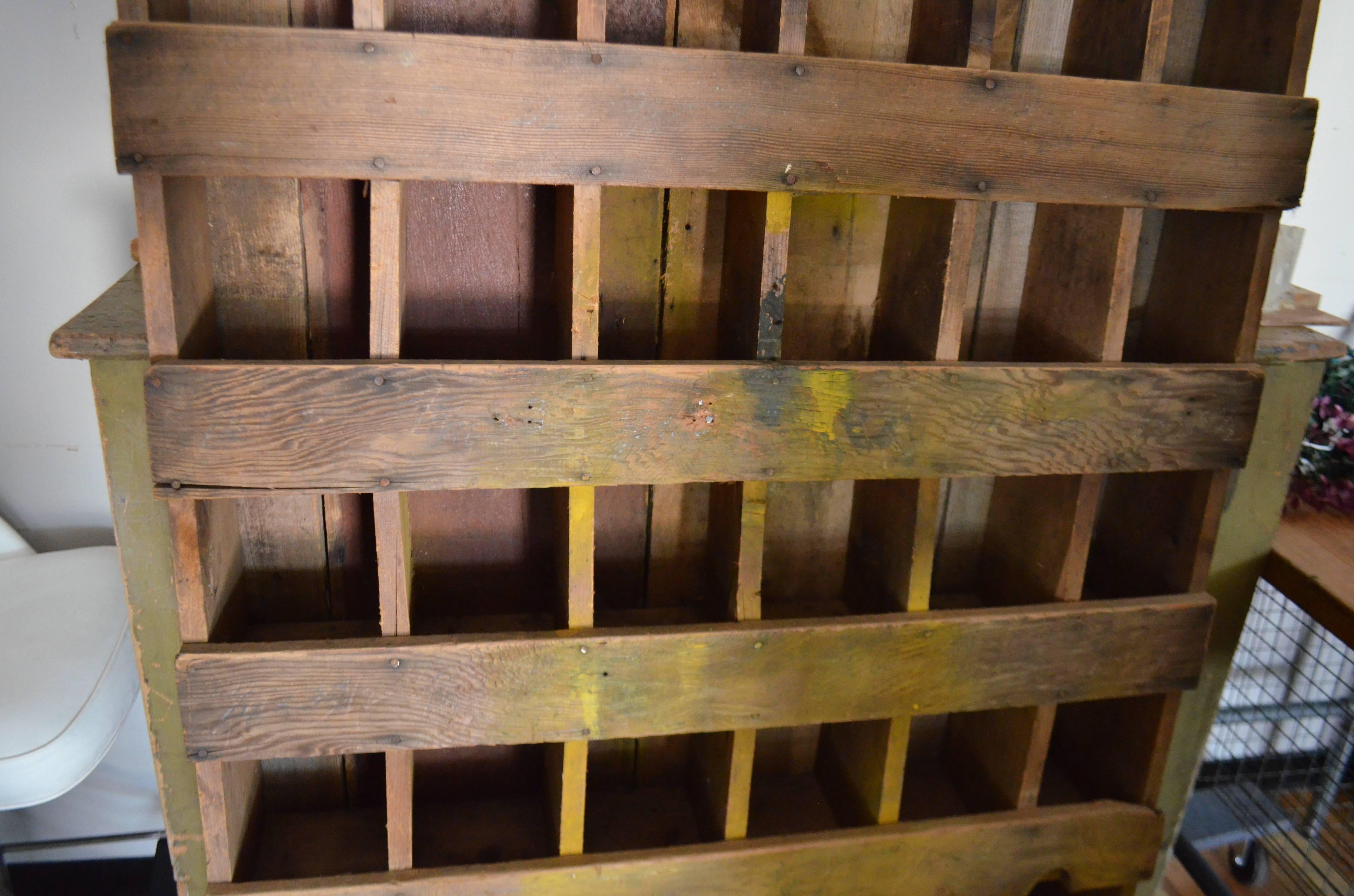 Primitive, Depression Era Farm Cabinet Hand-Built of Found Lumber In Good Condition In Madison, WI