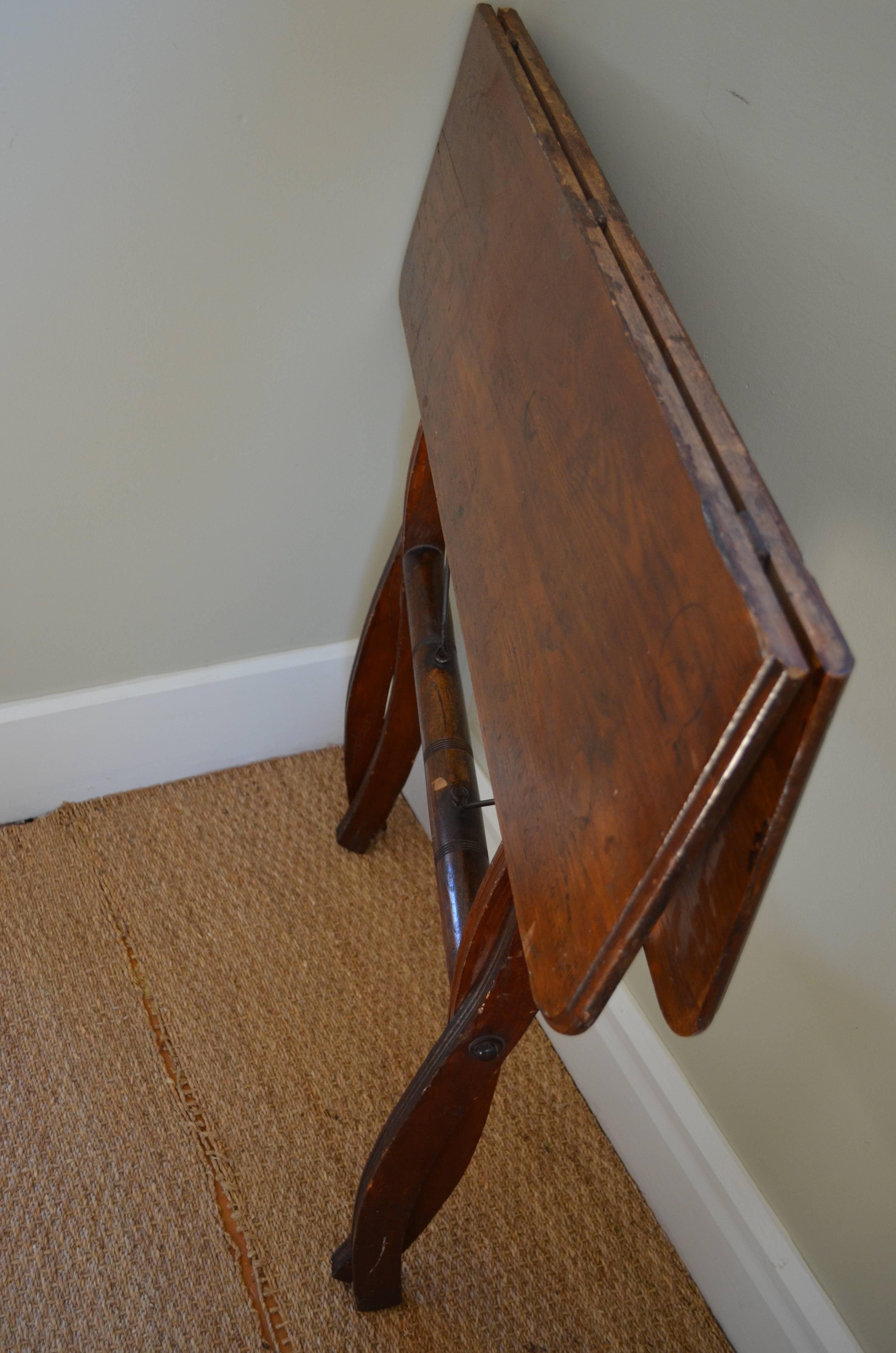 20th Century Wooden Sewing/Folding Table, Early 1900s