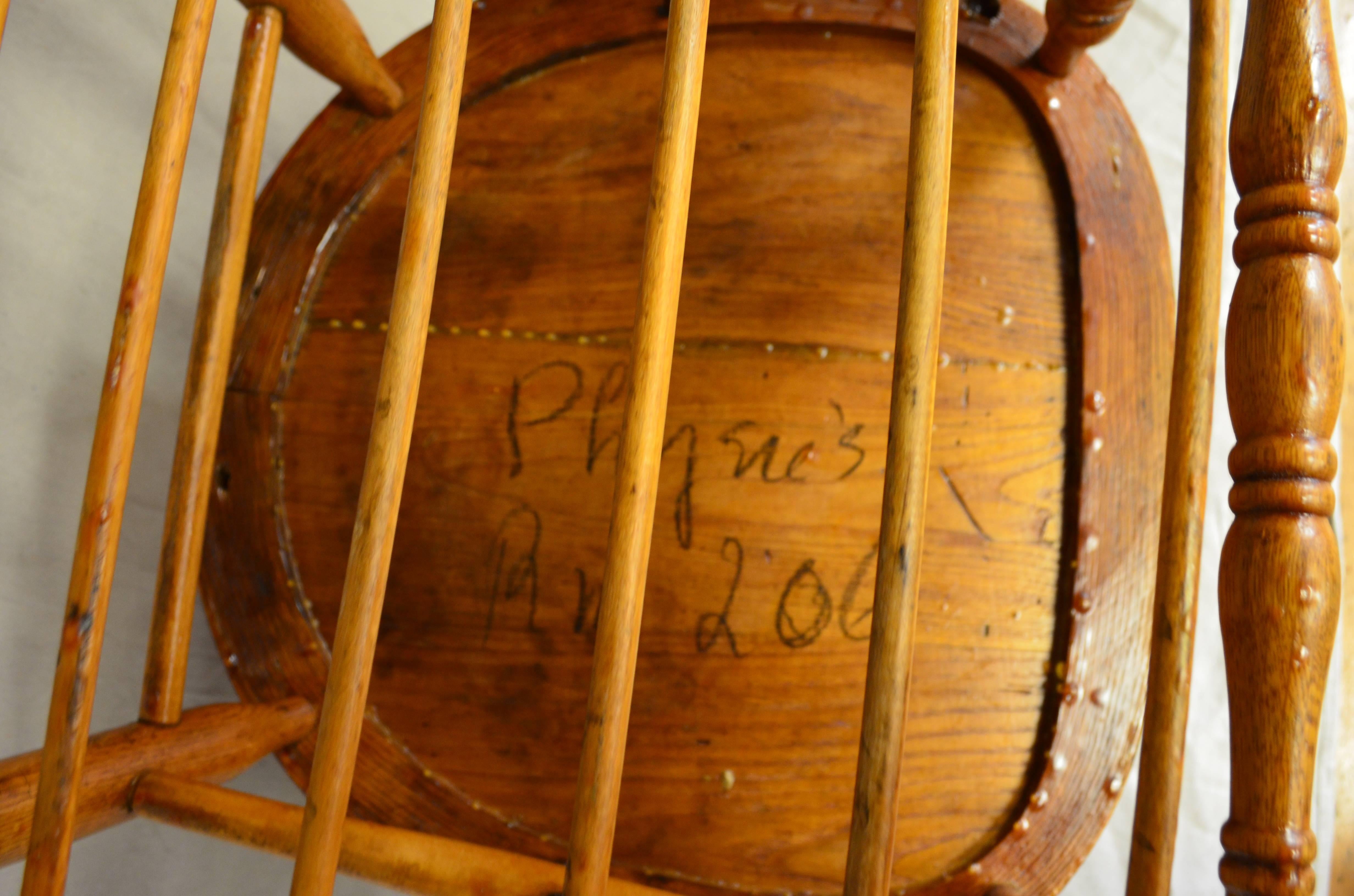 Early 20th Century Classroom School Chair of Oak 1