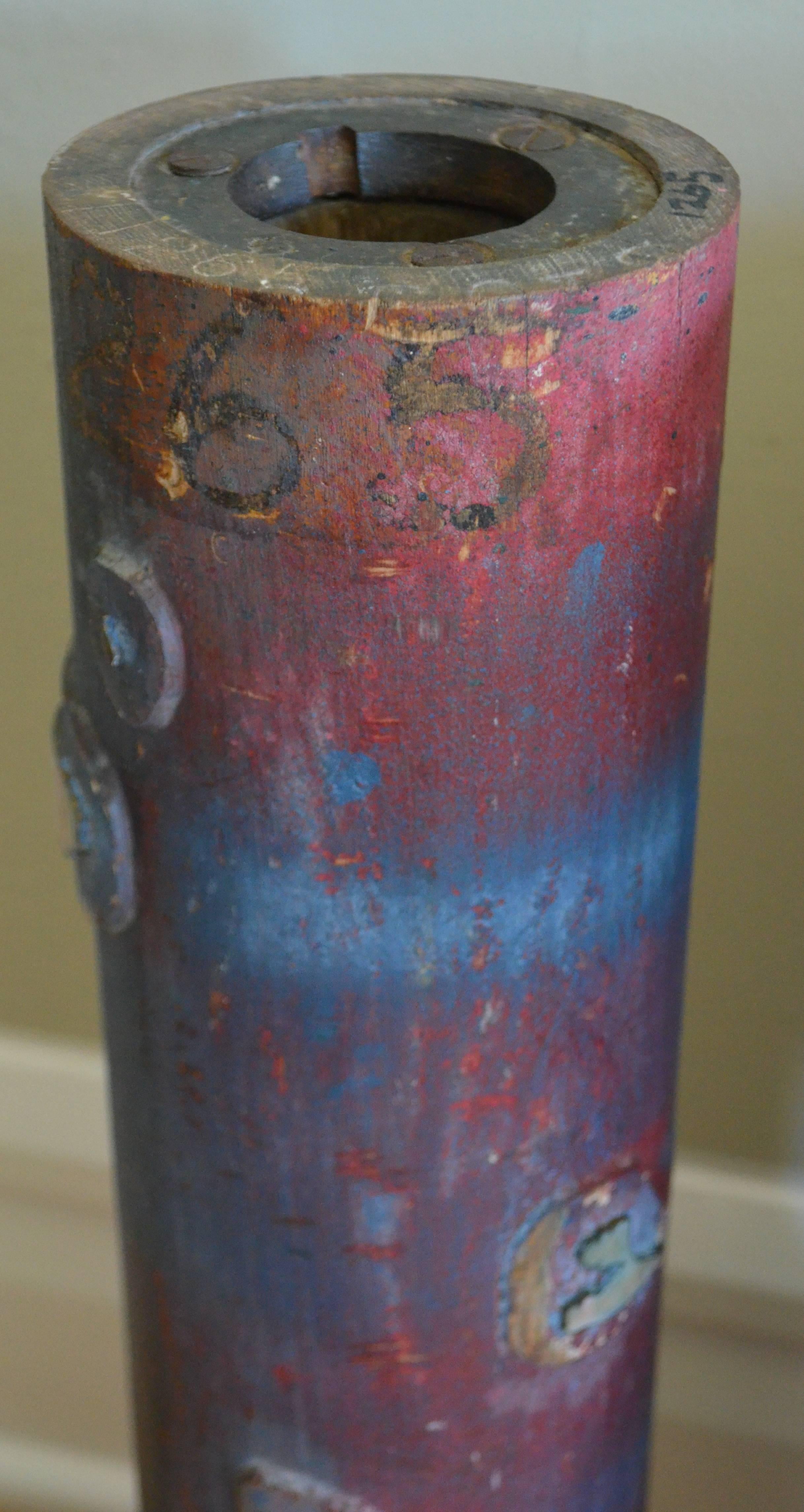 Wallpaper Printing Rollers as Industrial Artifacts/Vases, Set of Three 2
