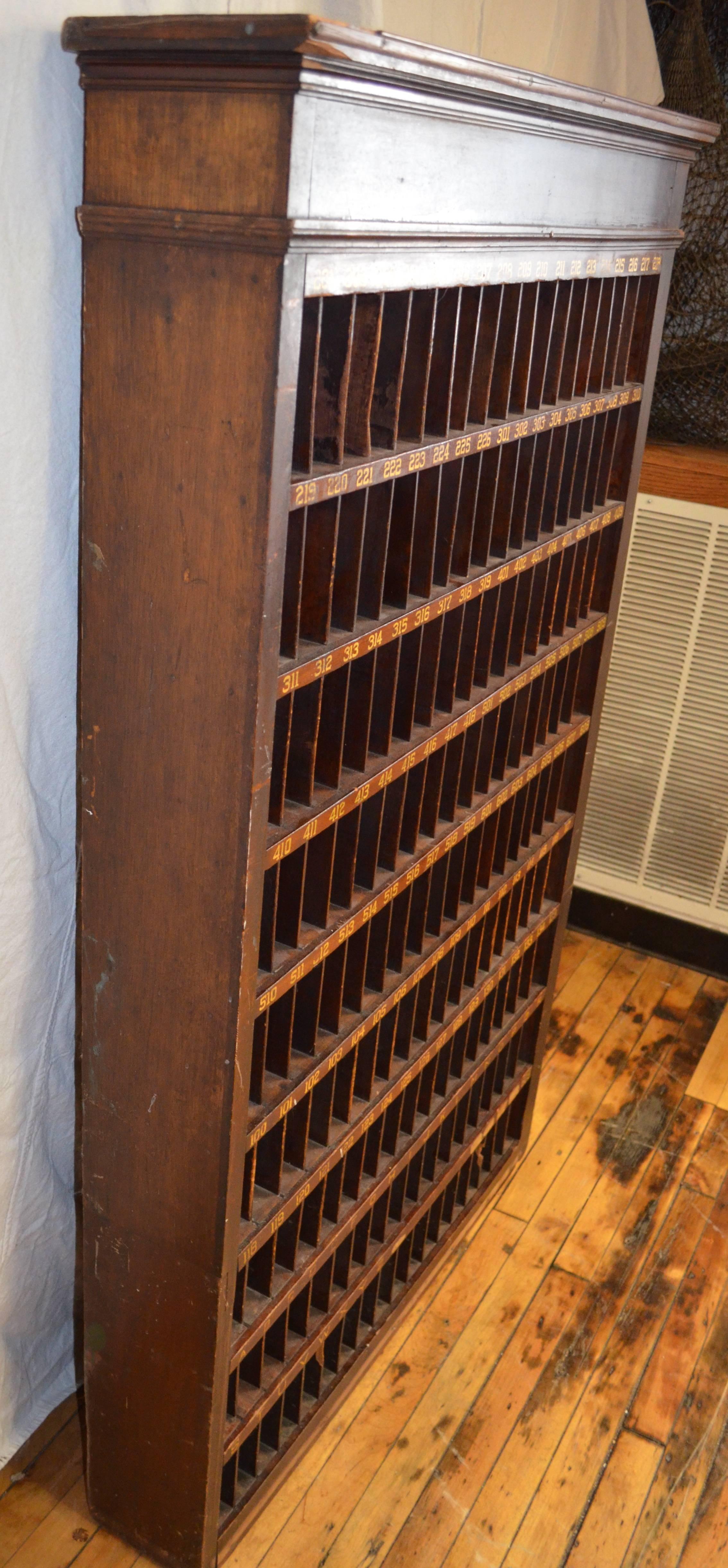 antique mail slot cabinet