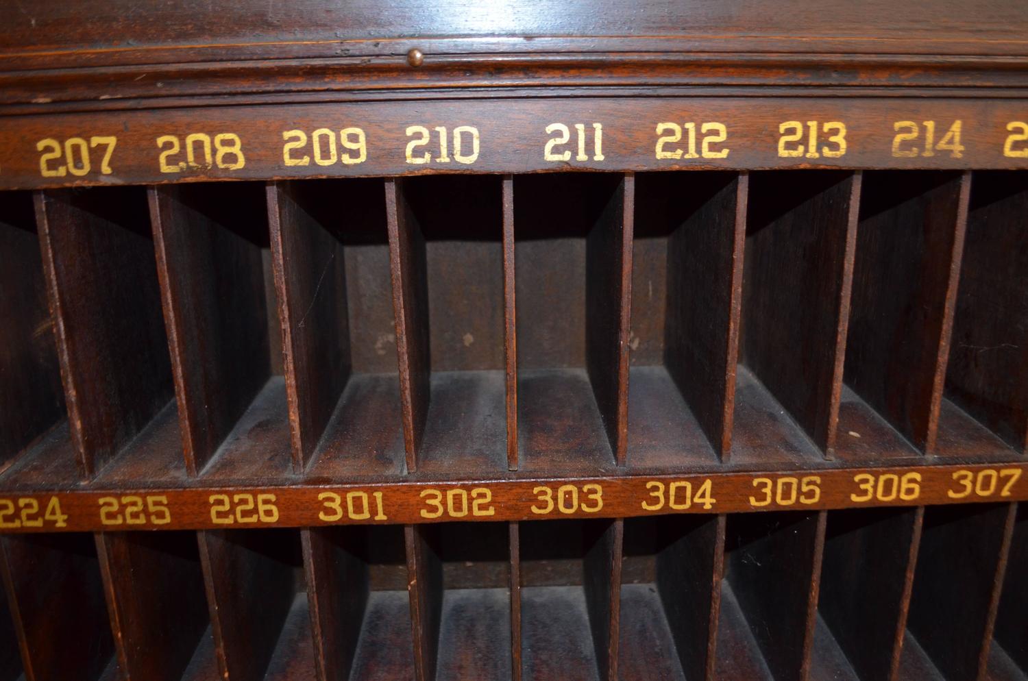 Postal Filing with Numbered Mail Slots For Sale at 1stdibs