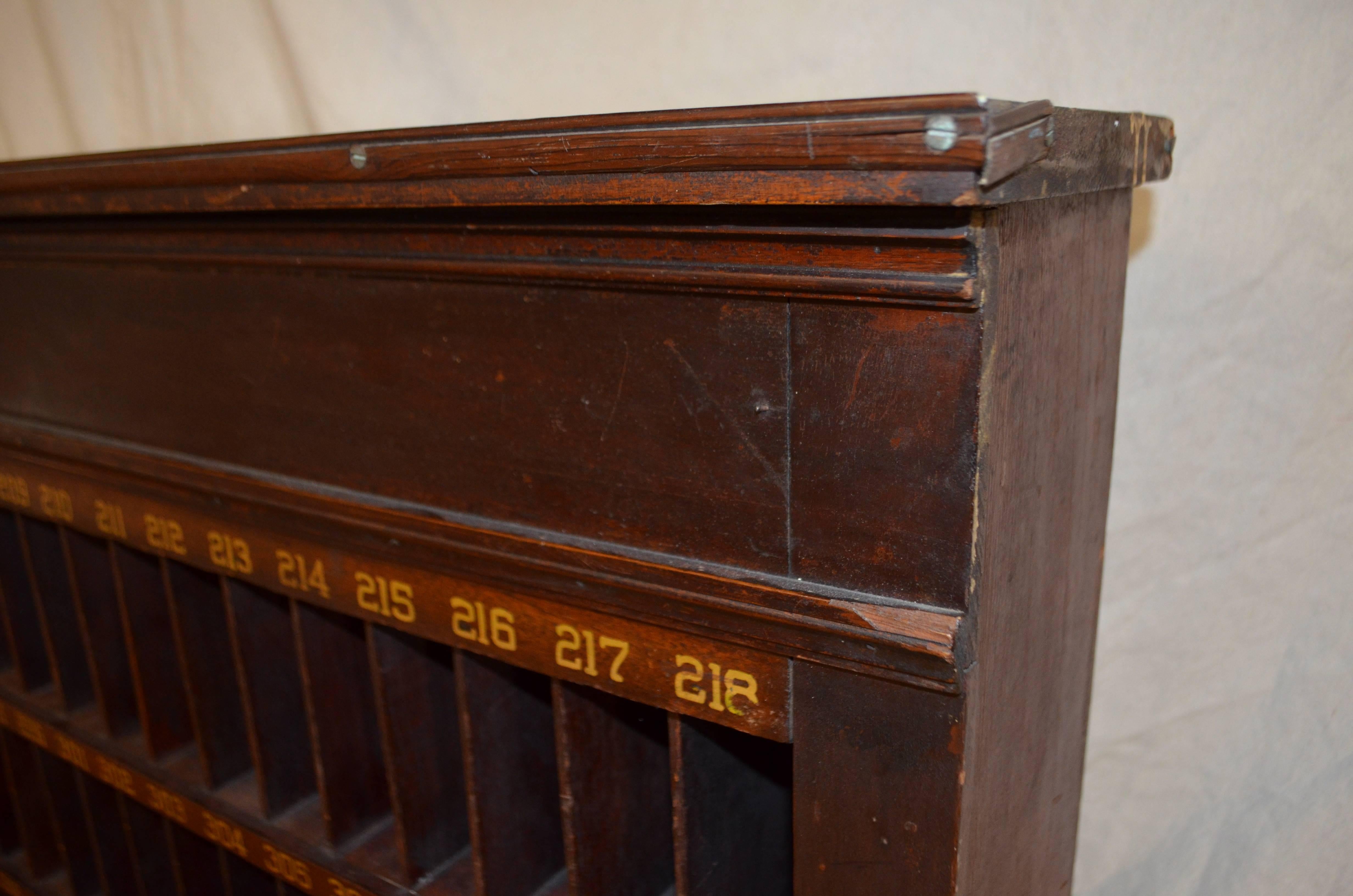 American Postal Filing Cabinet with Numbered Mail Slots