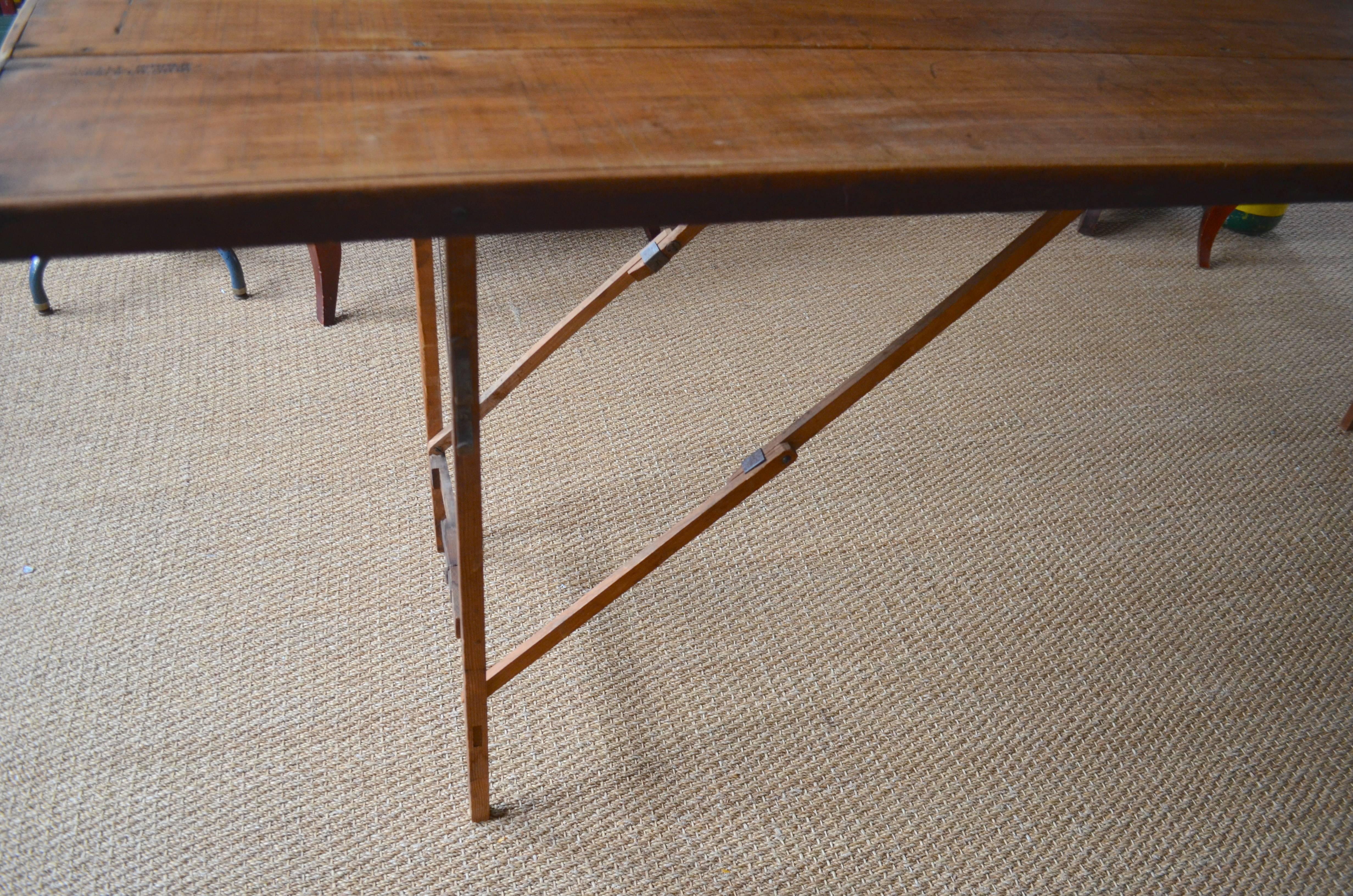 American Folding Wooden Table Used by Wallpaper