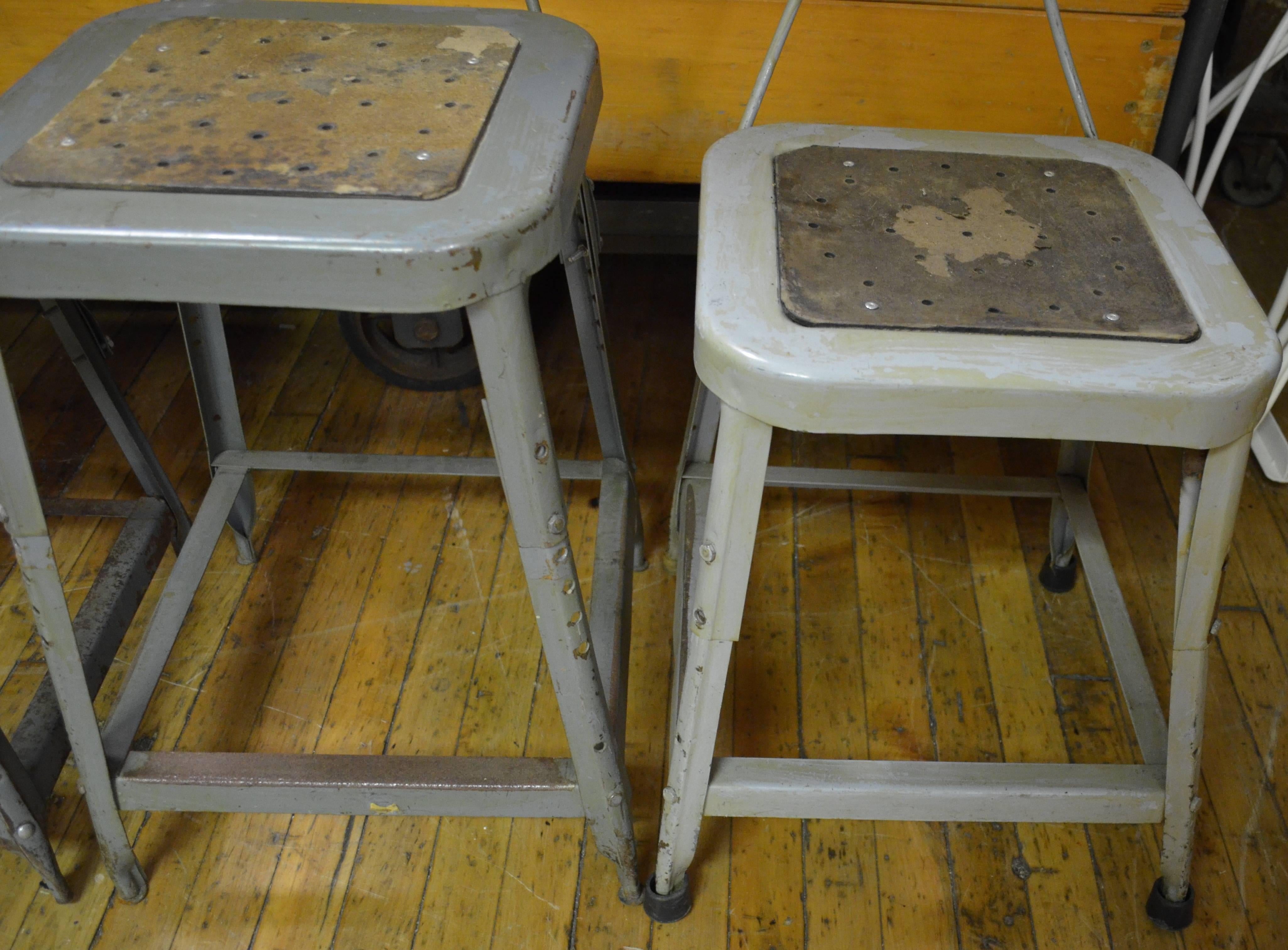 Industrial Steel Chairs, Set of Three 2