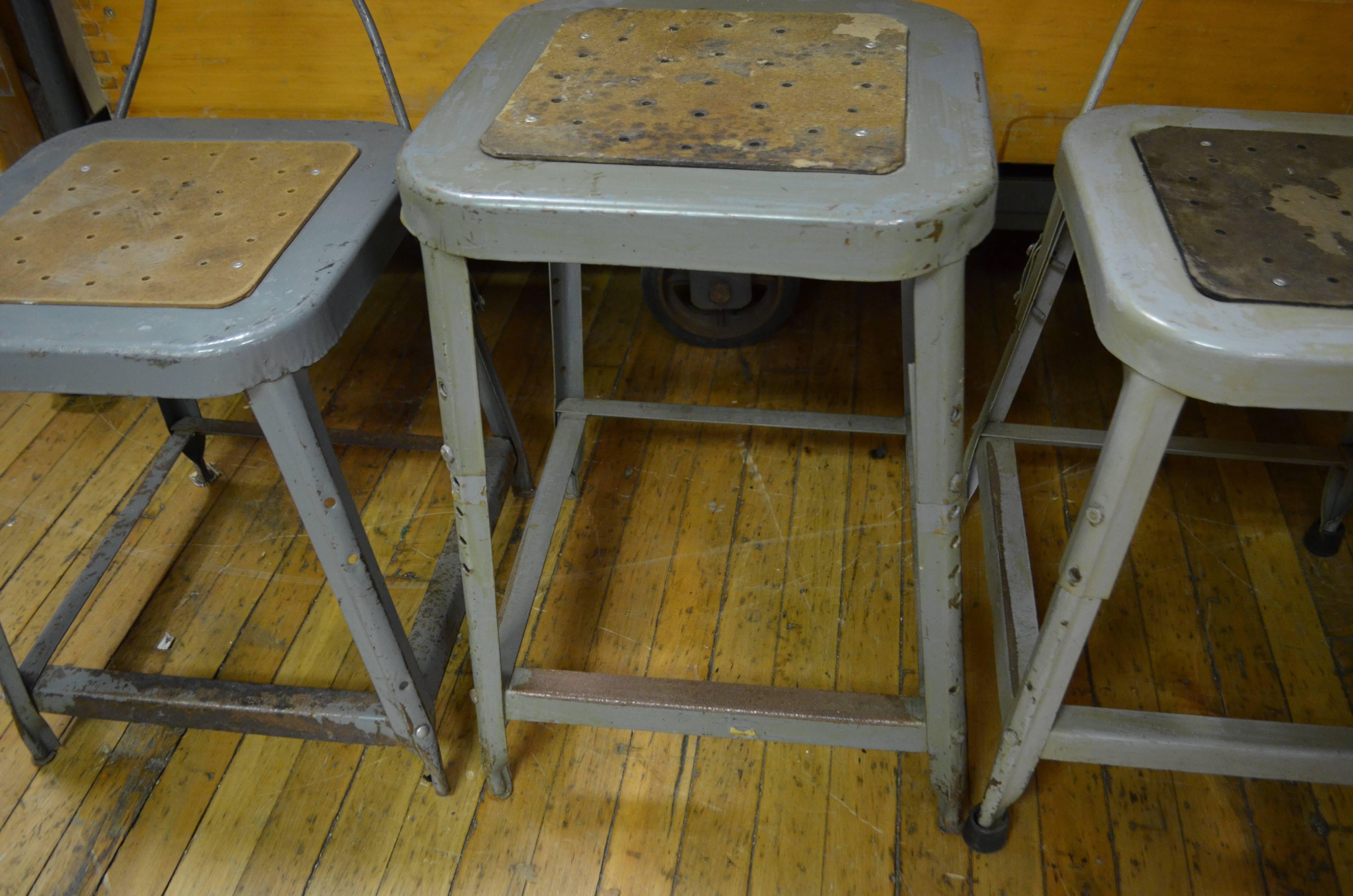 Industrial Steel Chairs, Set of Three 3