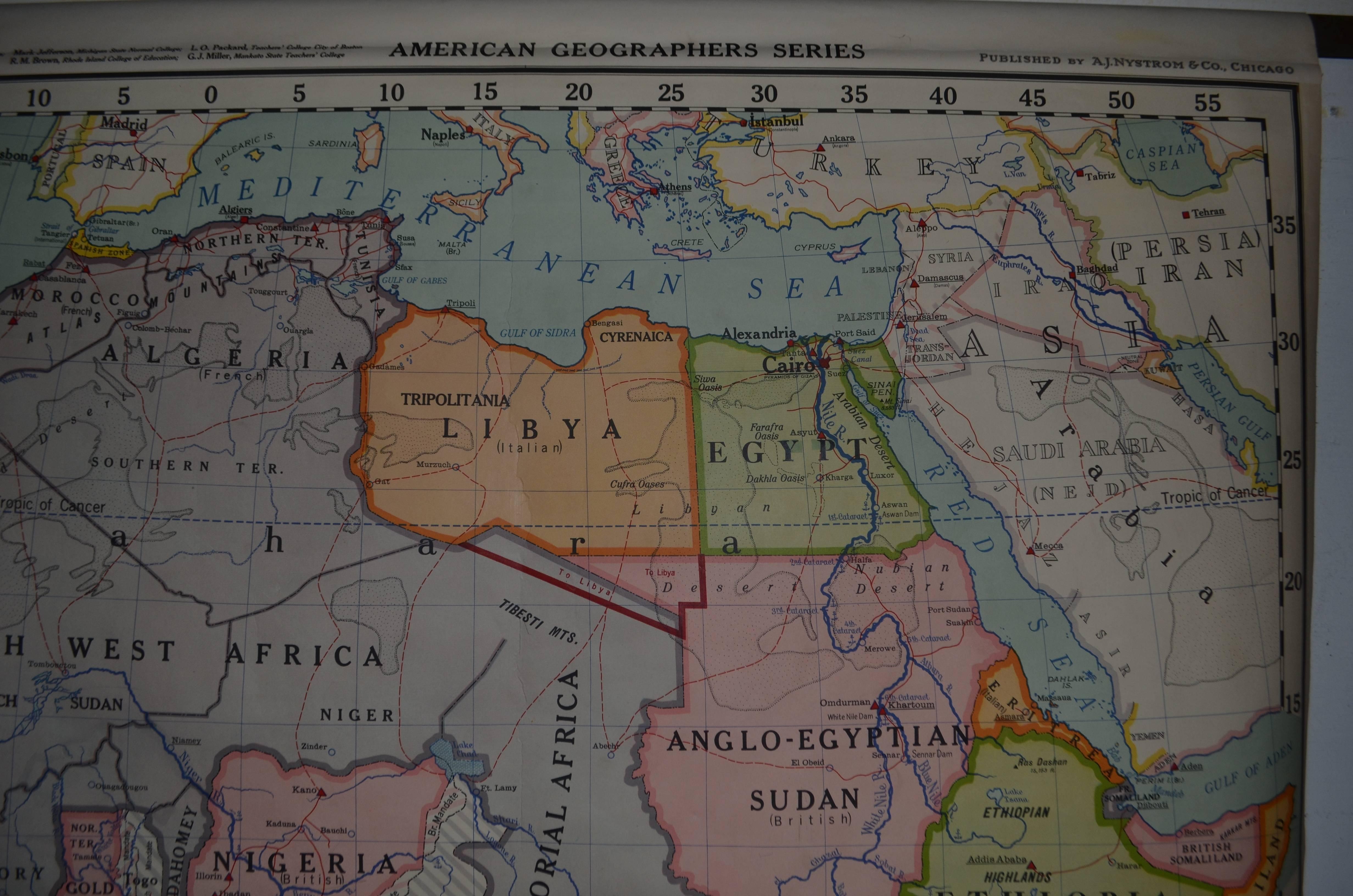 Map of Africa, Early 1900s In Excellent Condition In Madison, WI