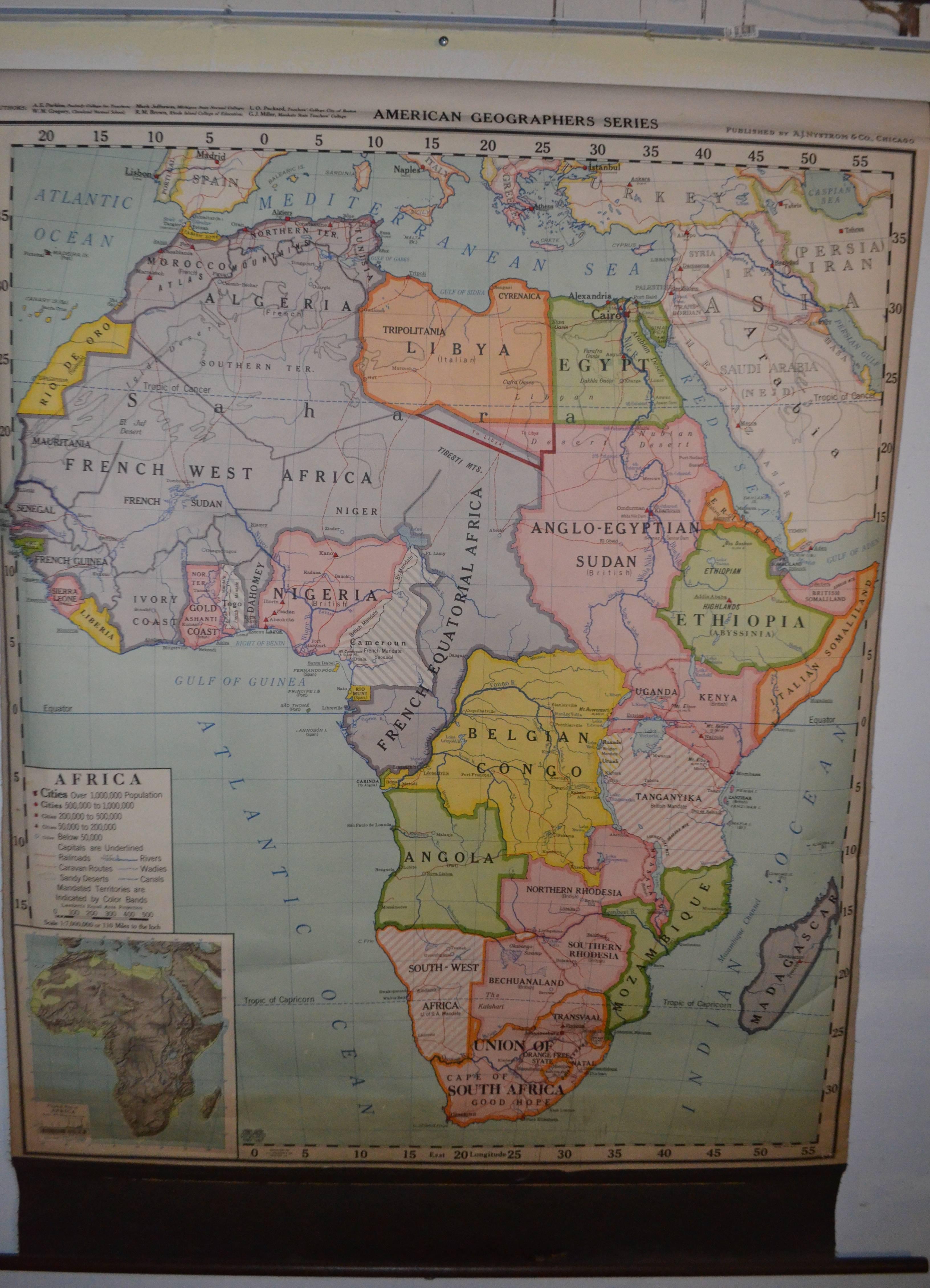 Wood Map of Africa, Early 1900s