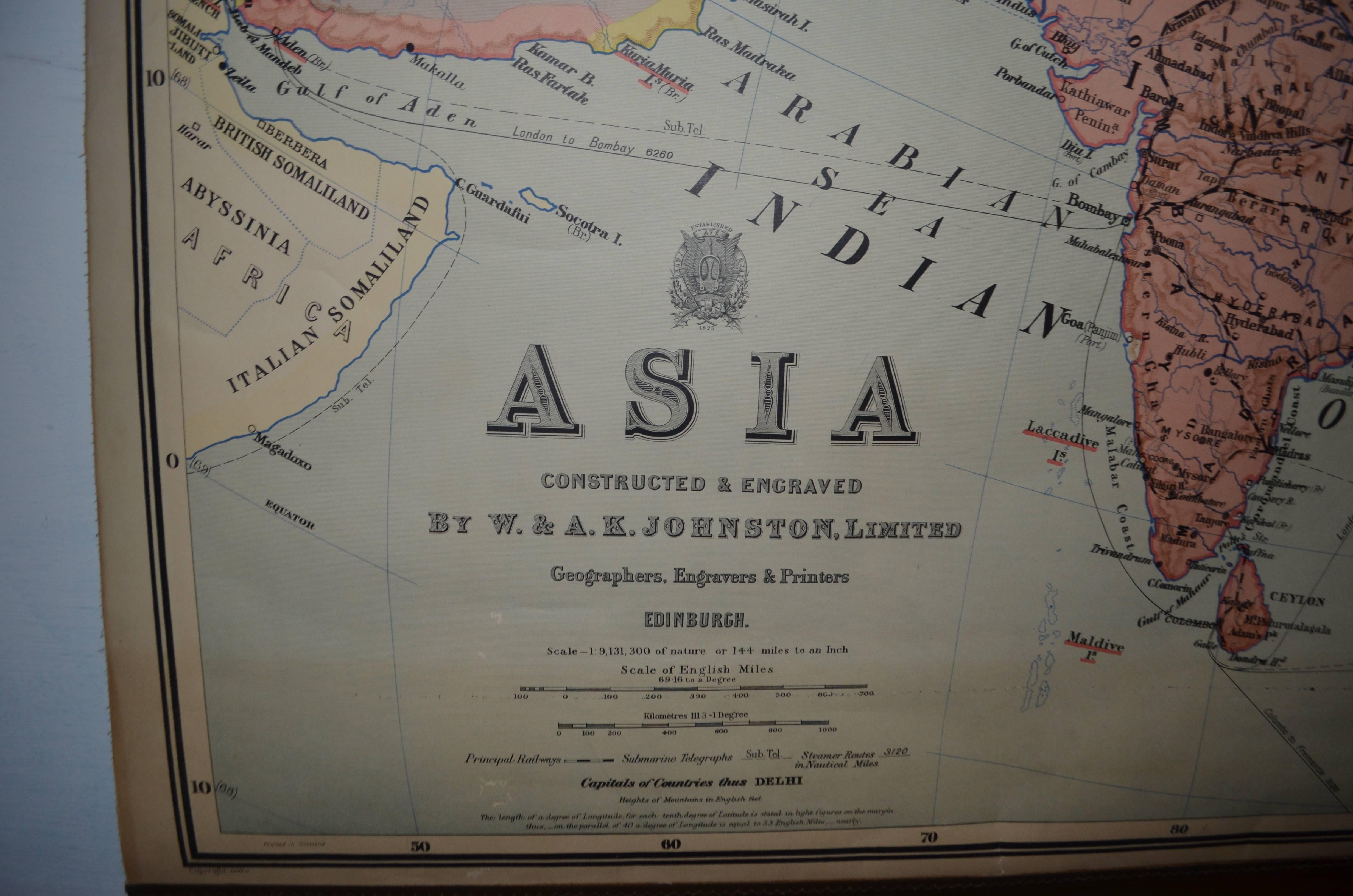 Scottish Map of Asia, Early 1900s