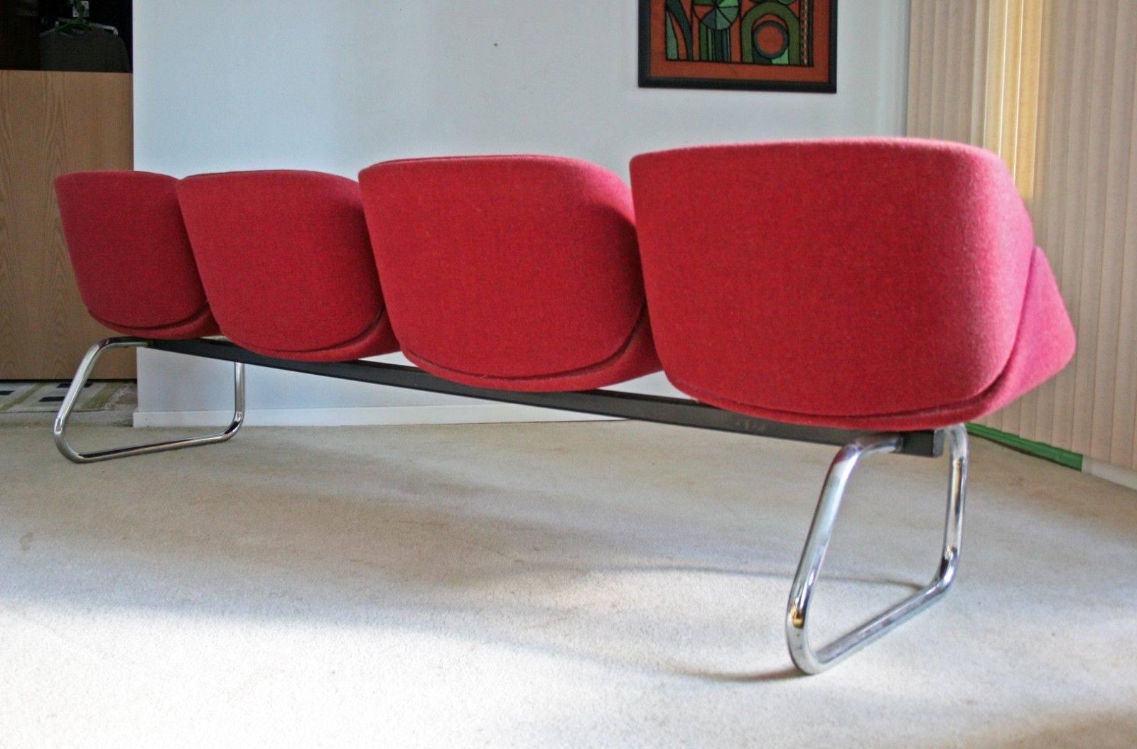 Mid-Century Modern Mid-Century Bench by Thonet with Four Chairs