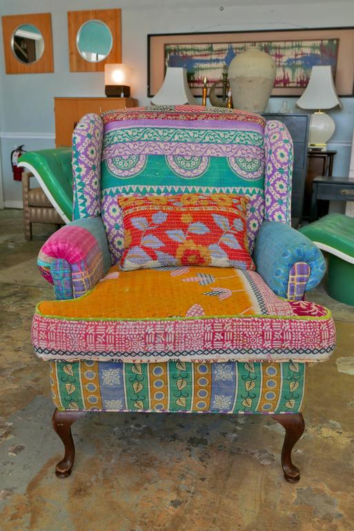 Sofa or Wingback Chair of Many Fabrics Upholstered in the Bohemian Style at 1stDibs bohemian