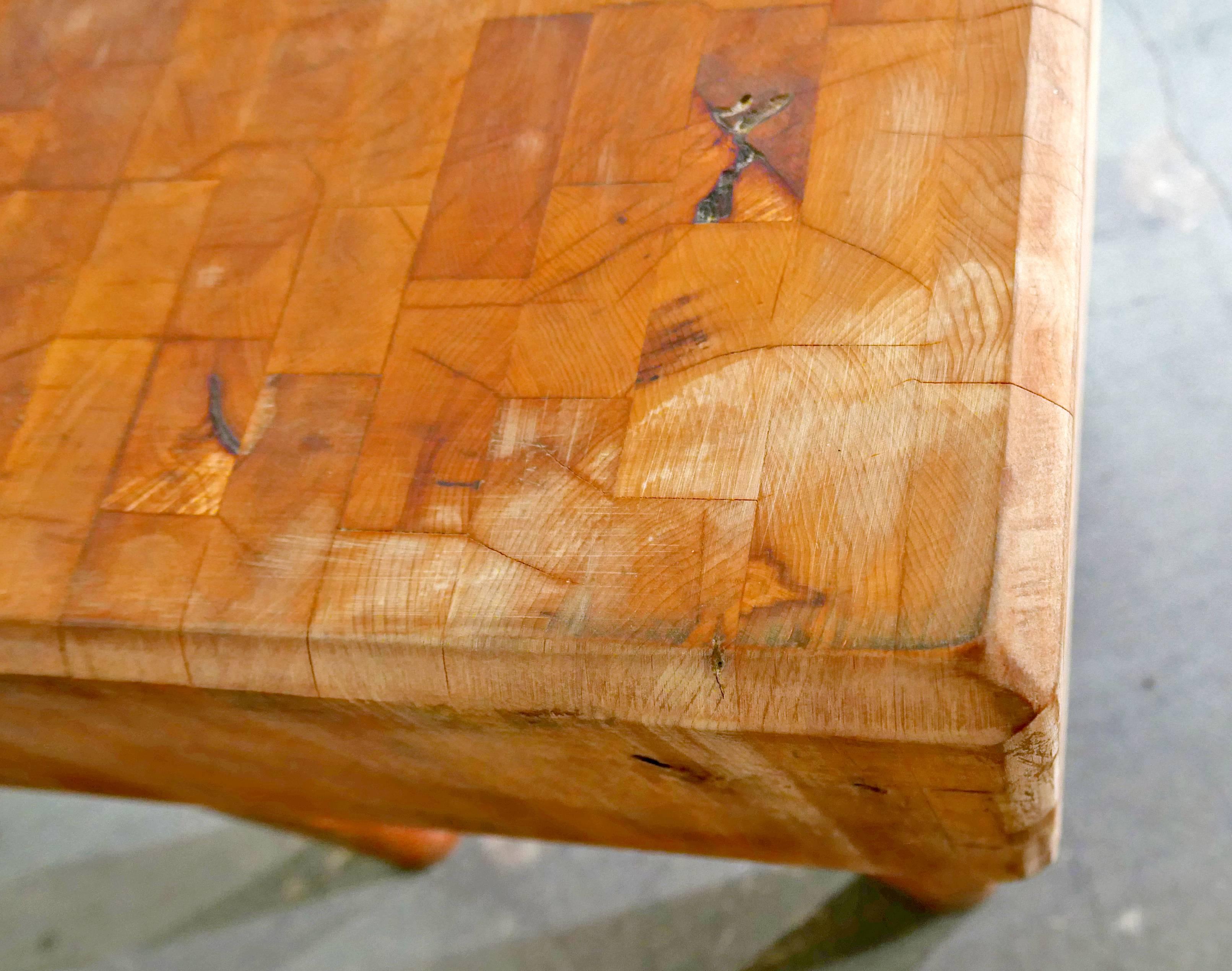 American Butcher Block from New York Meat Market, Early 1900s