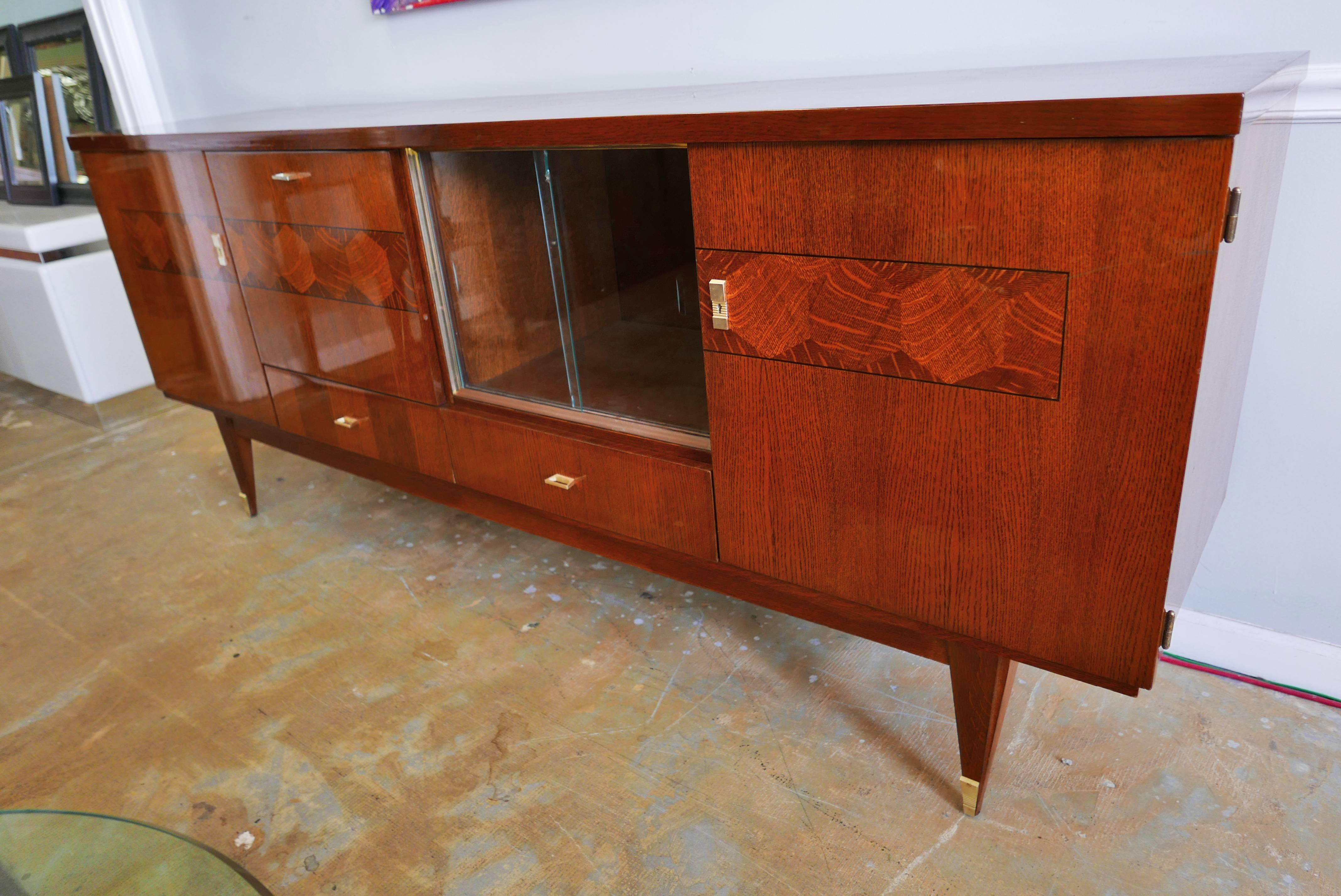 Credenza/Bar from France, 1930s Art Deco Period In Excellent Condition In Madison, WI