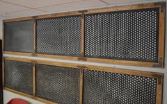 Pair of Primitive, Late-1800s, Agrarian Grain Sifters as Wall Art Installation